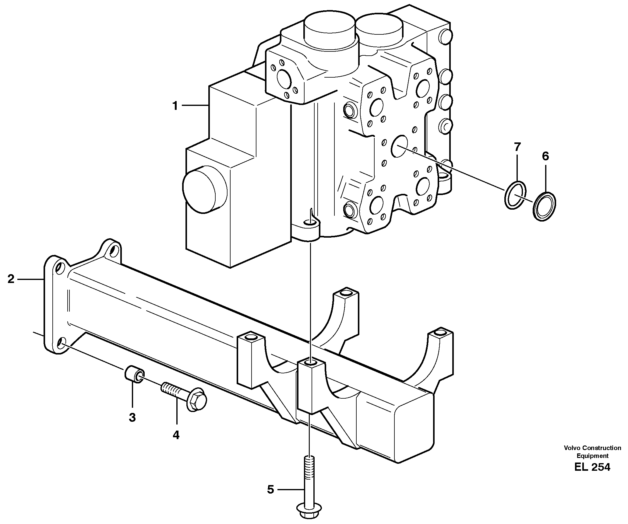 Control valve with fitting parts. — volvo parts diagram