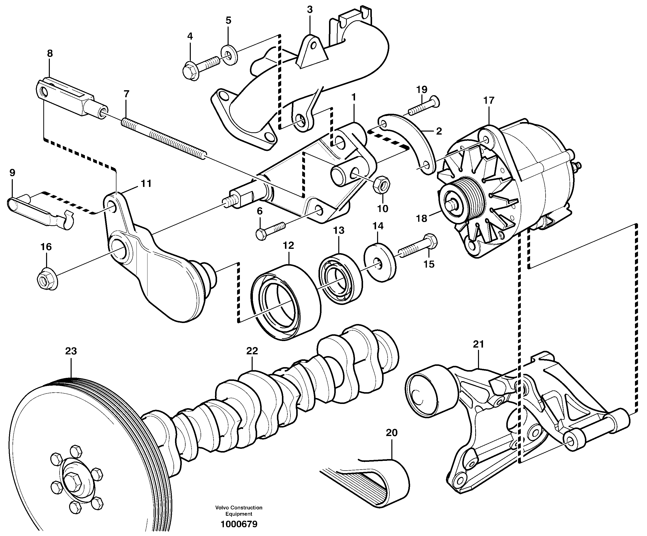 Belt transmission — volvo parts diagram