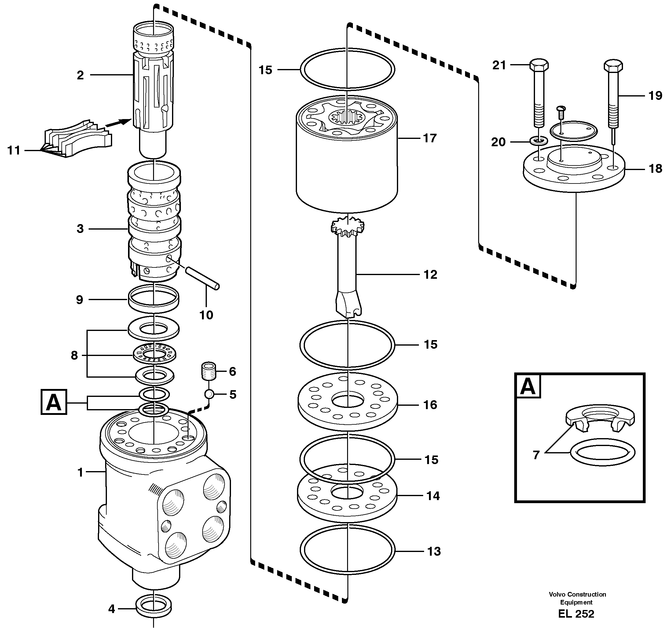 Steering unit — volvo parts diagram