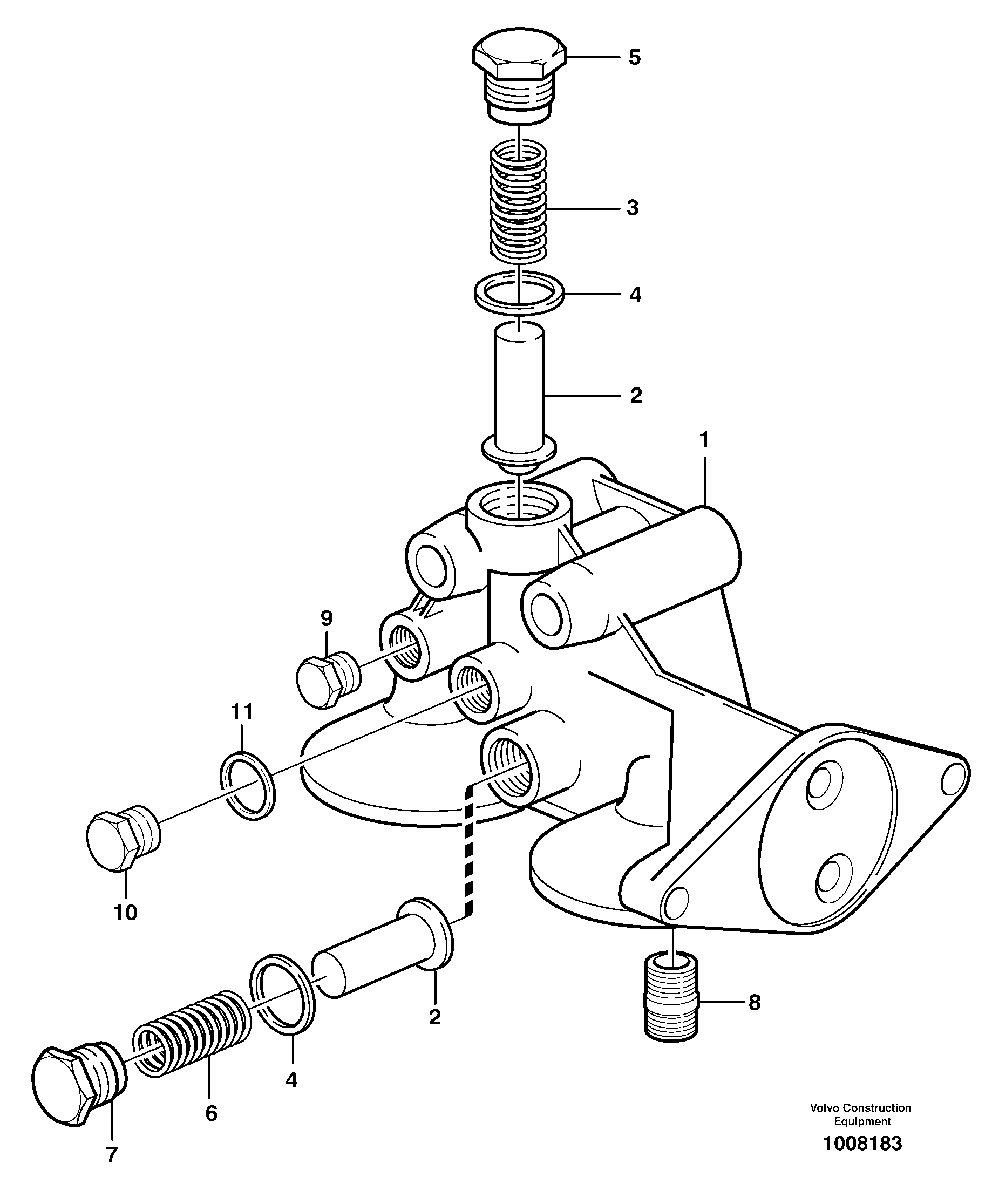 Housing, oil filter  ENG 319893 - — volvo parts diagram