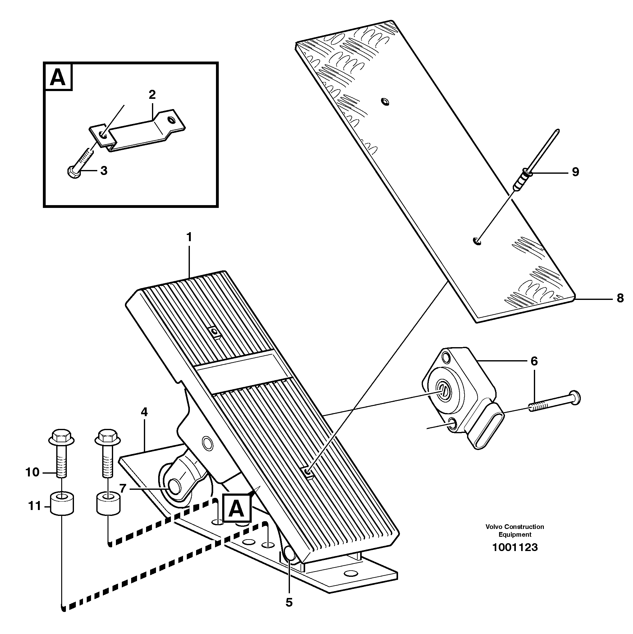 Accelerator pedal — volvo parts diagram