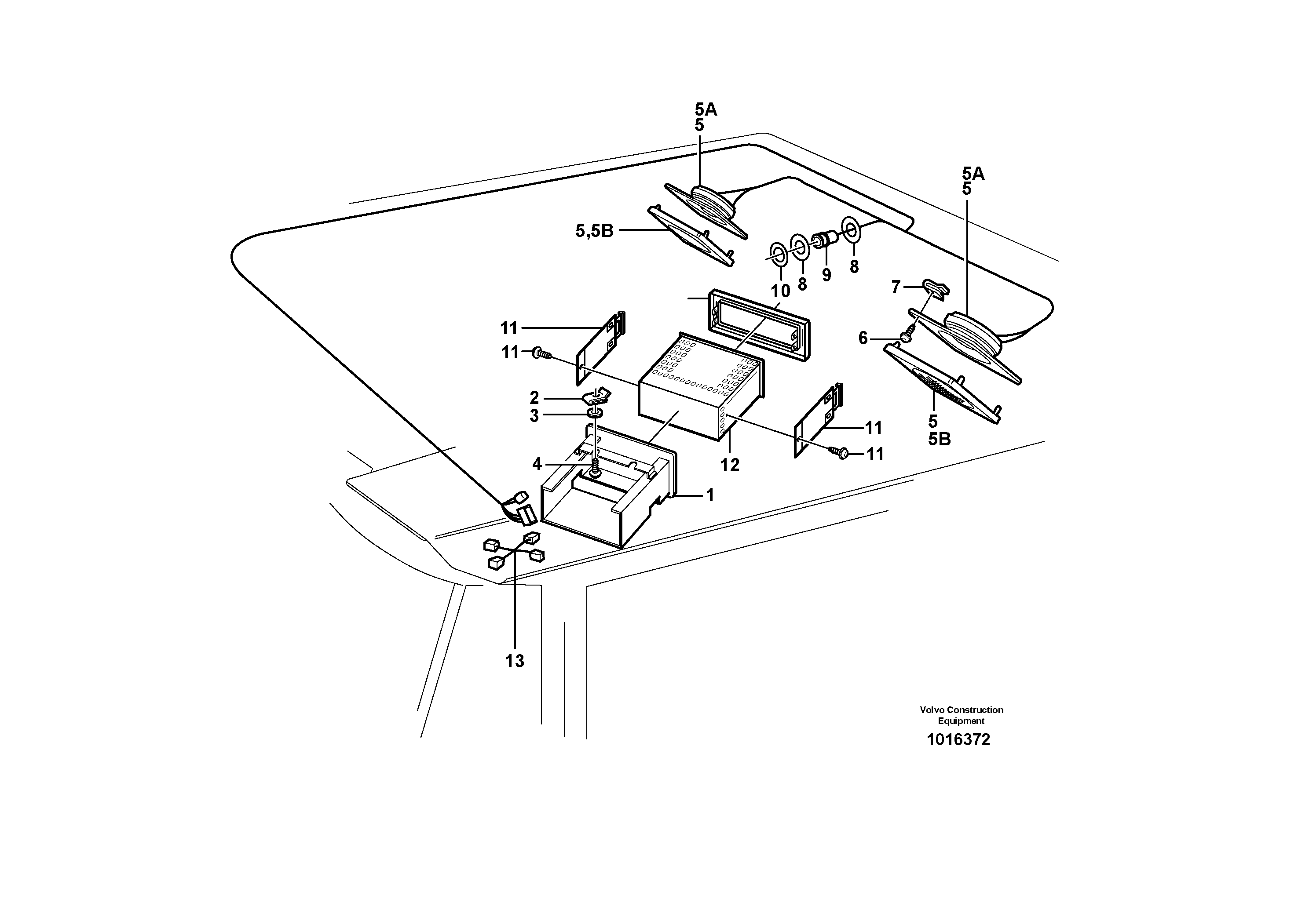 Radio bracket. — volvo parts diagram