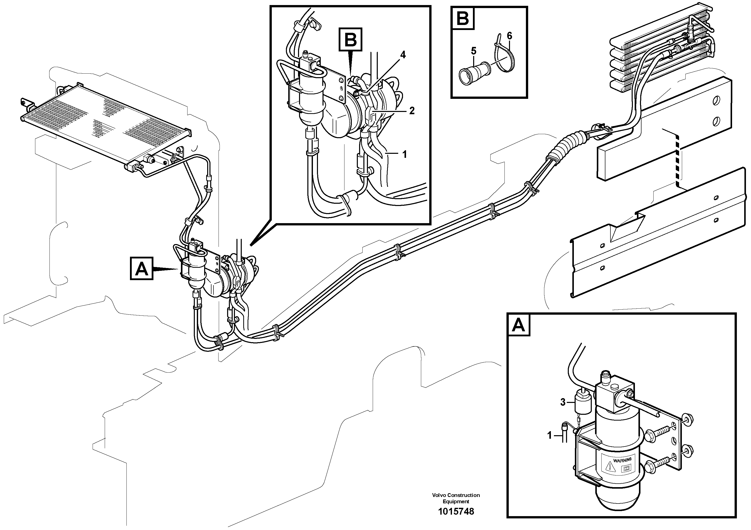 Cable harness, compressor.  80869, 82776 — volvo parts diagram