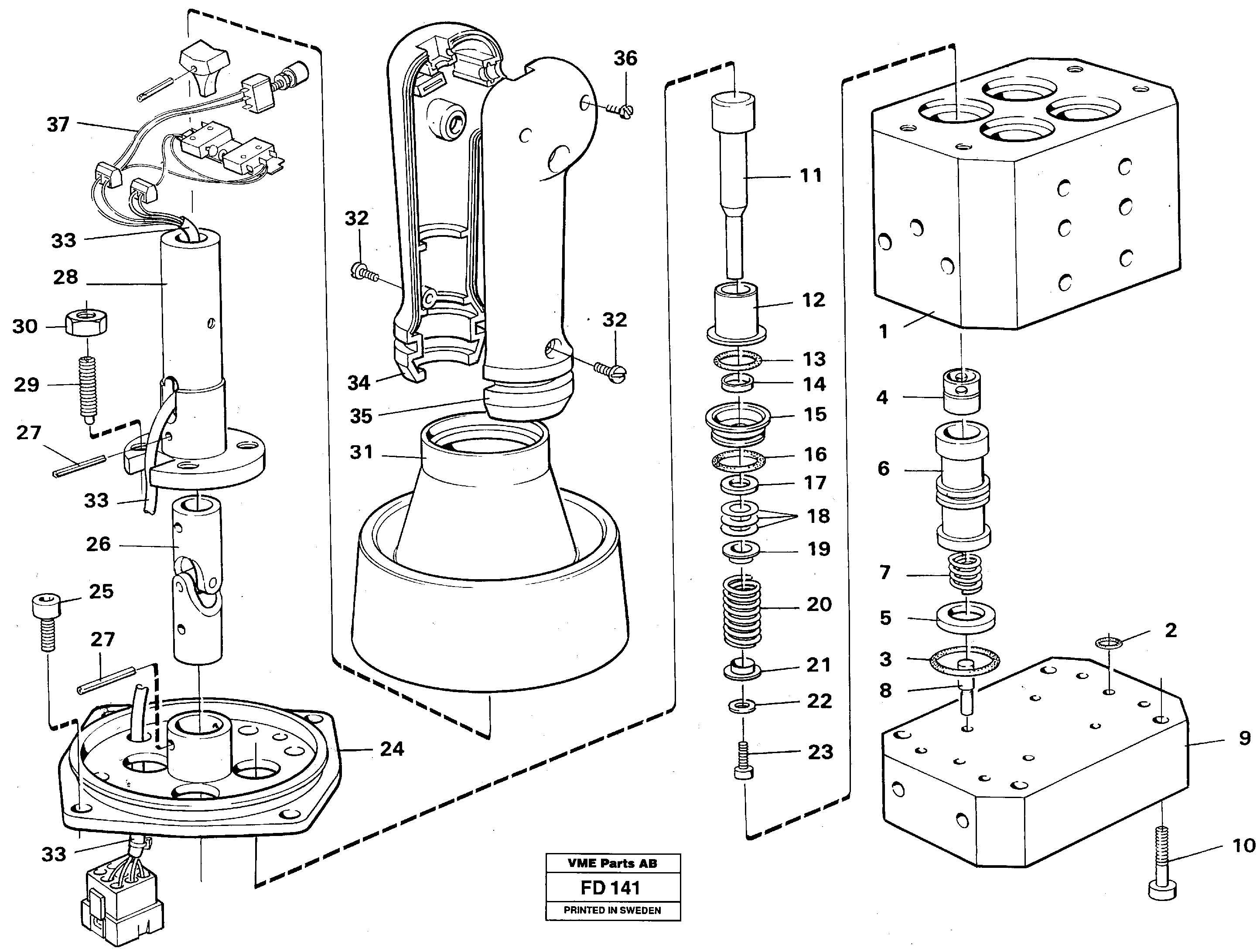 Control pressure valve — volvo parts diagram