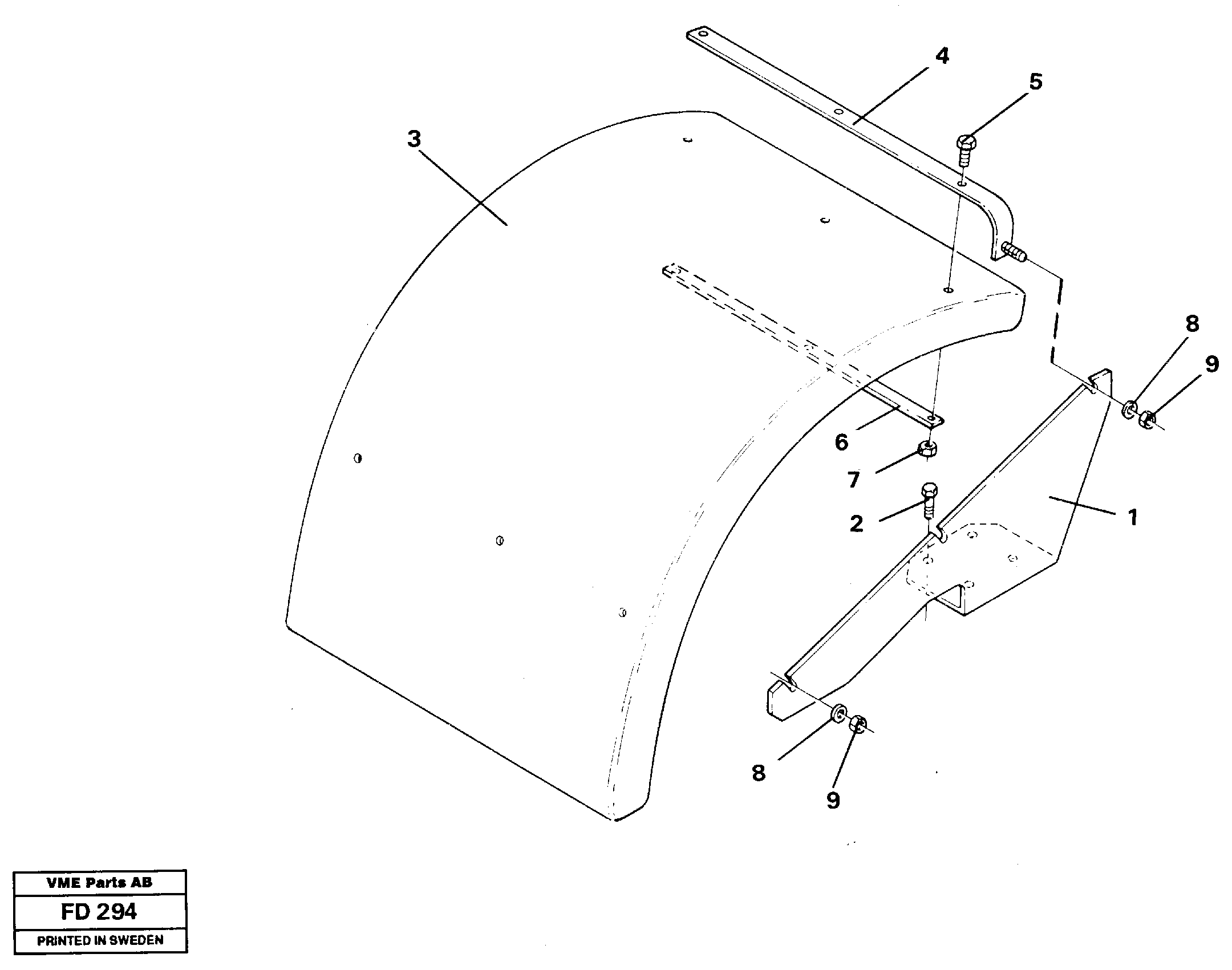 Mud guards — volvo parts diagram