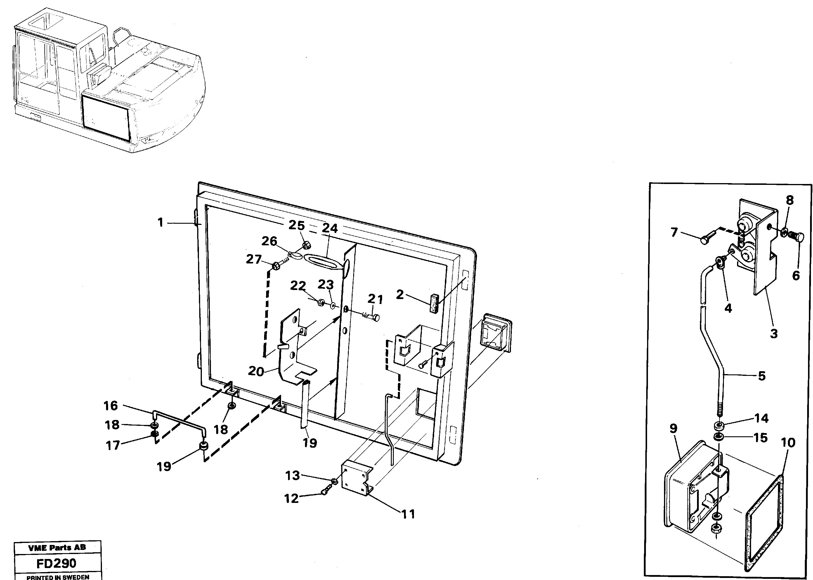 Door, valve housing — volvo parts diagram