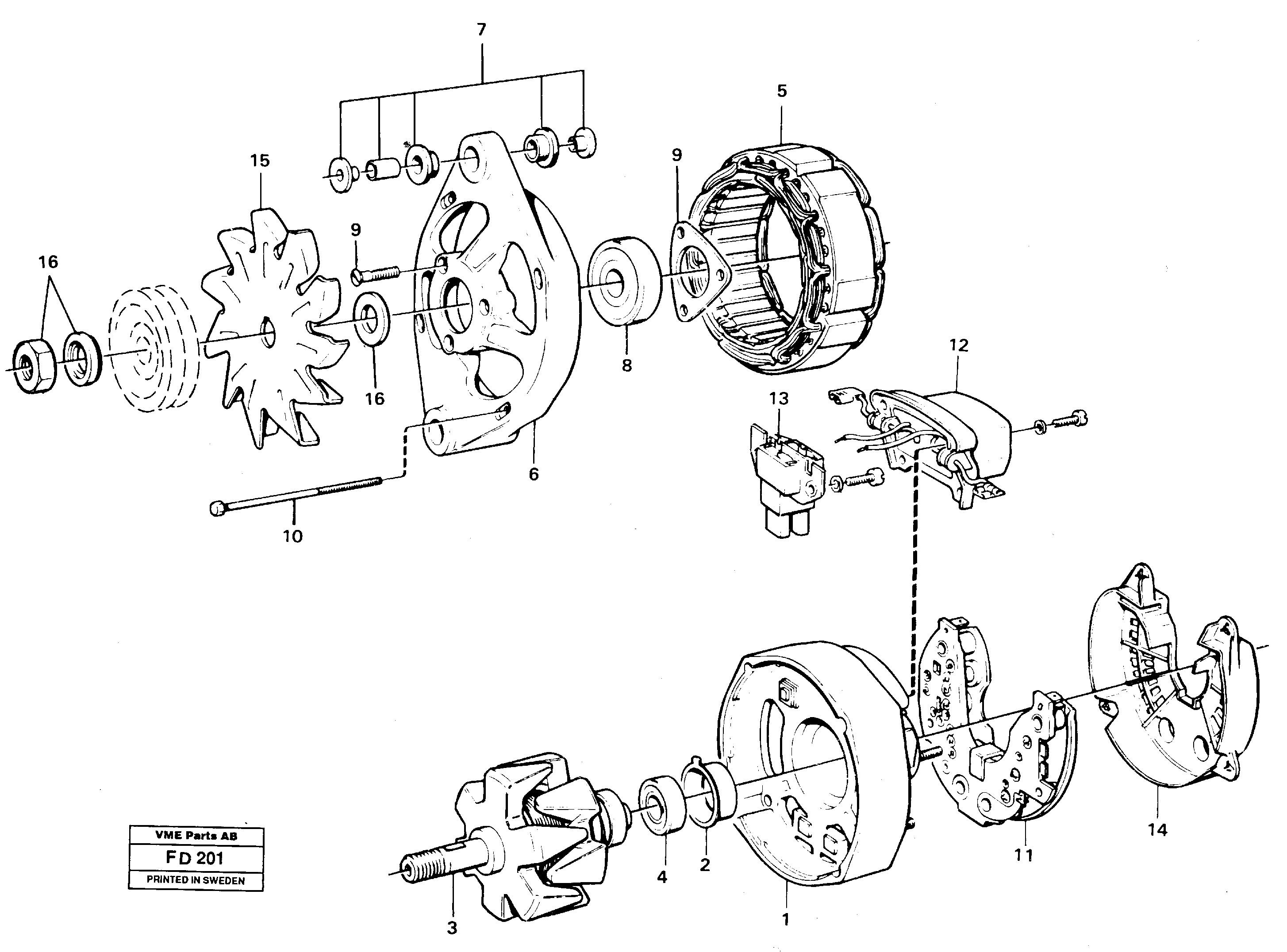 Alternator — volvo parts diagram