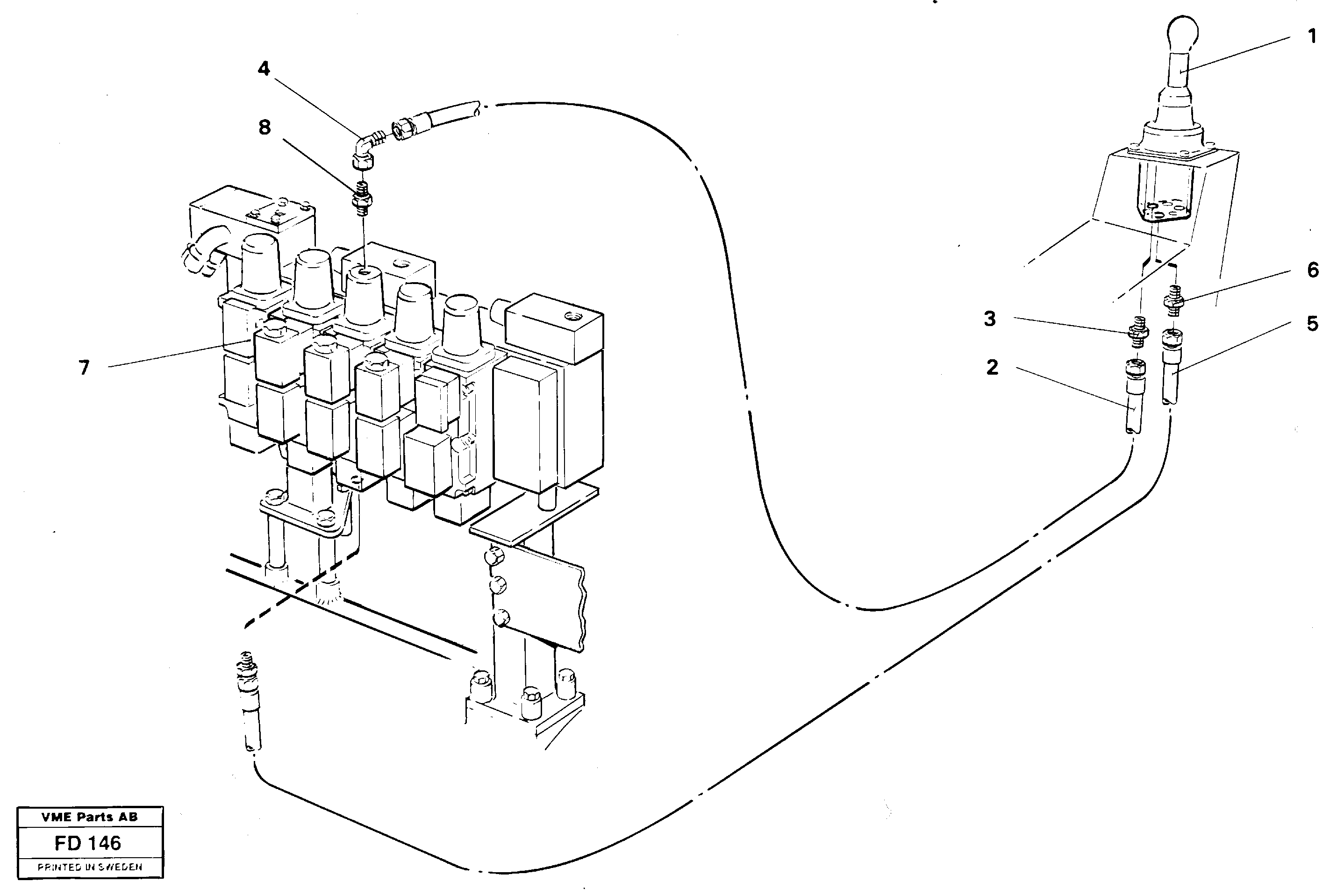 Servo hydraulics, bucket — volvo parts diagram