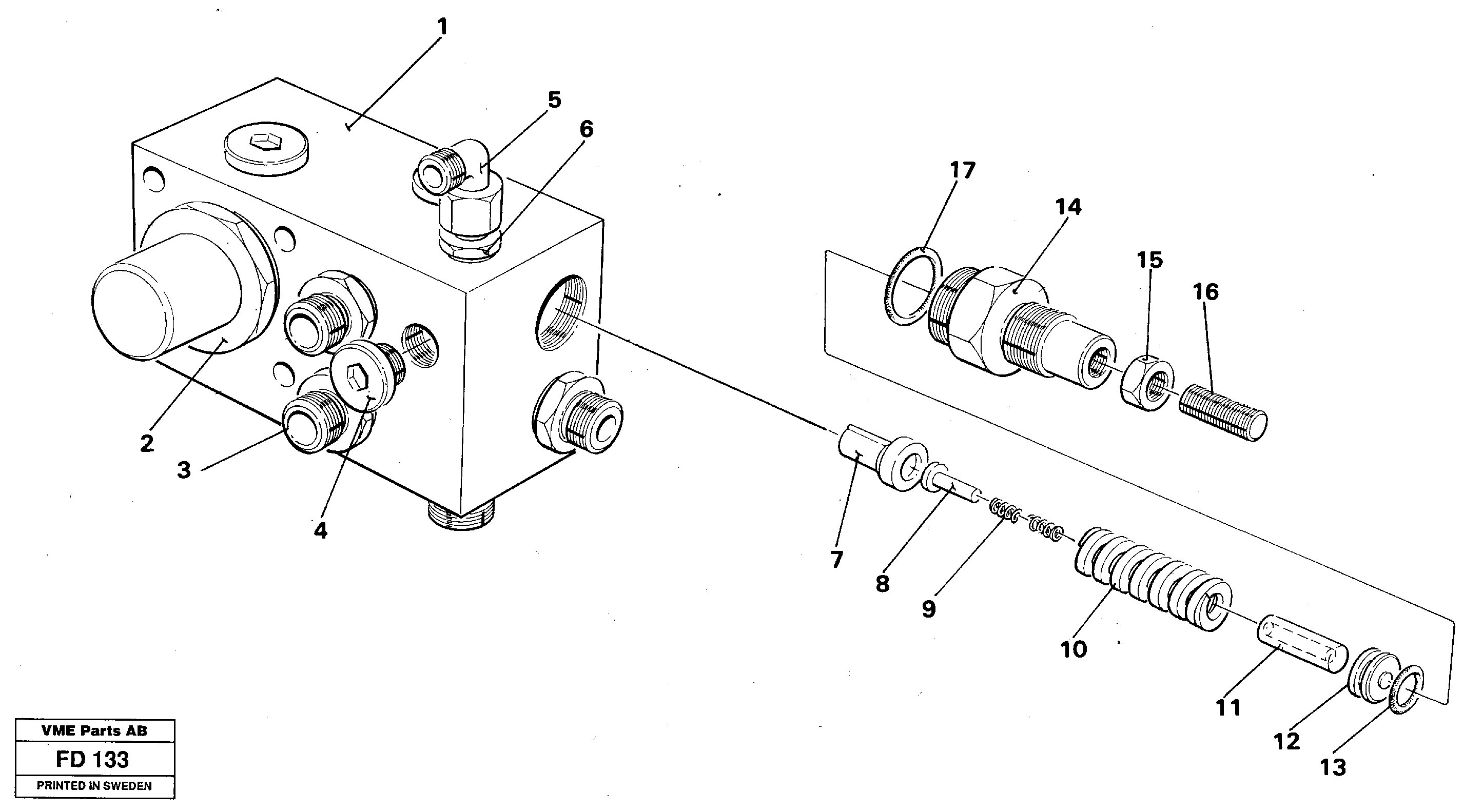 Tank connection — volvo parts diagram