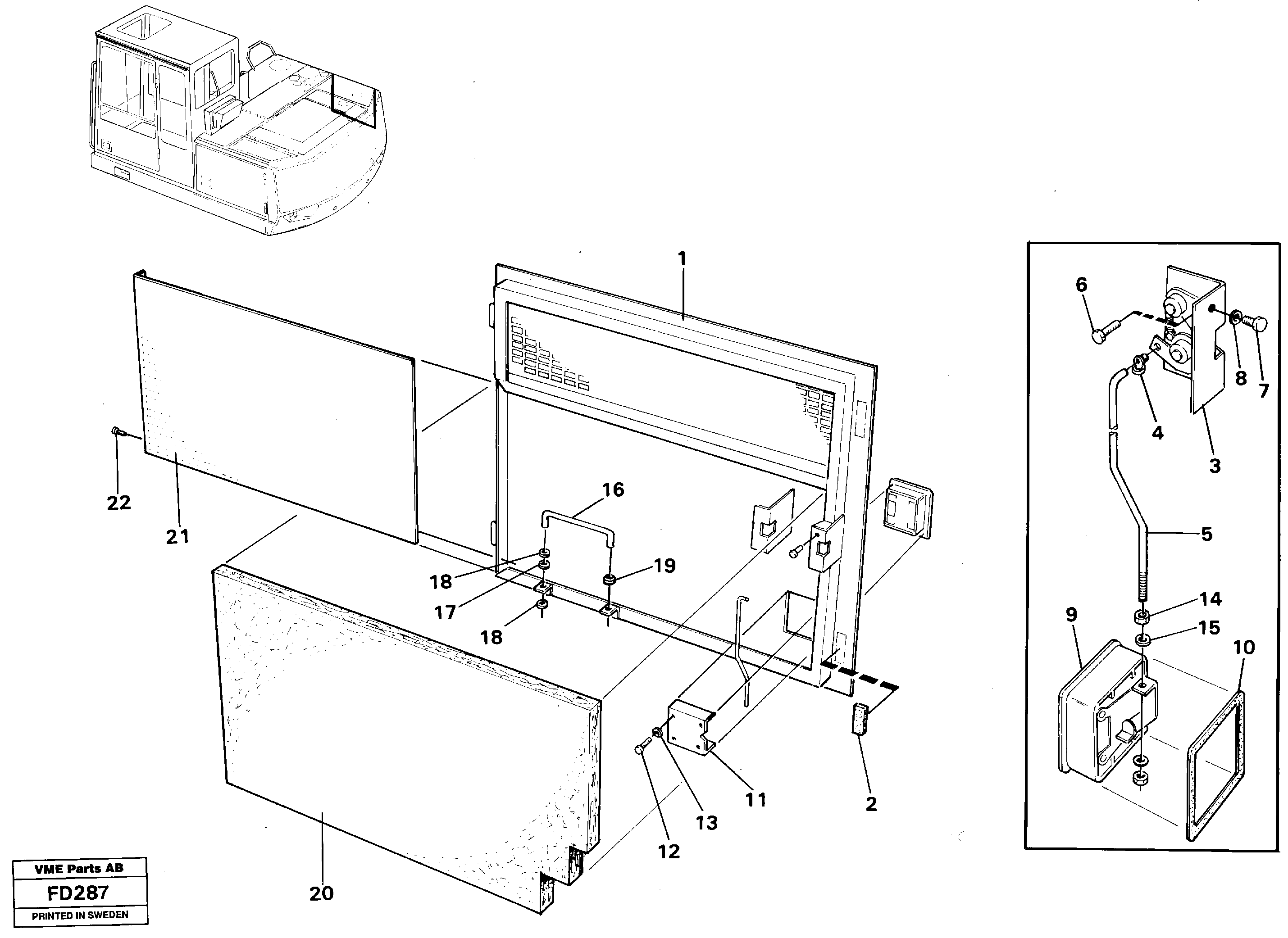 Door, tank pumps — volvo parts diagram