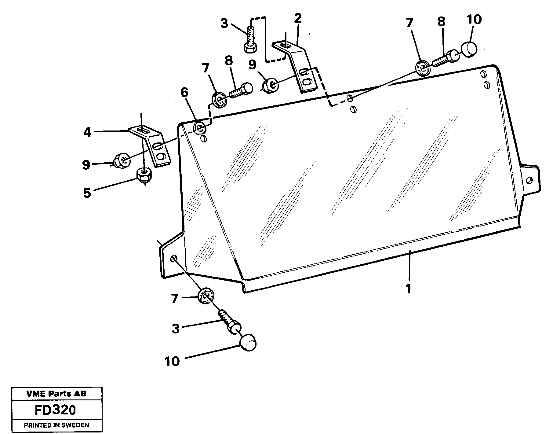 Sun visor,outer  14250635 — volvo parts diagram