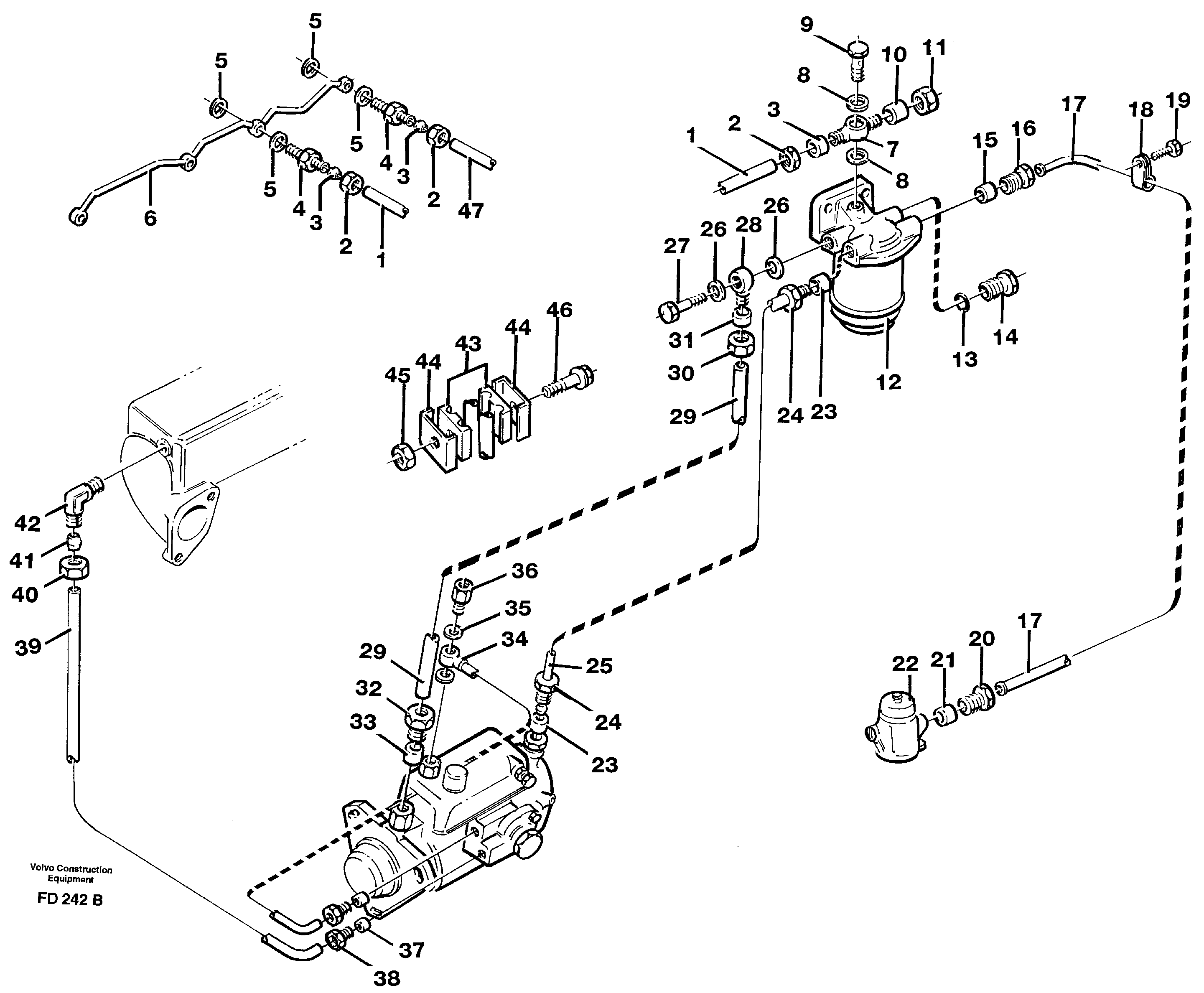 Fuel tubes — volvo parts diagram