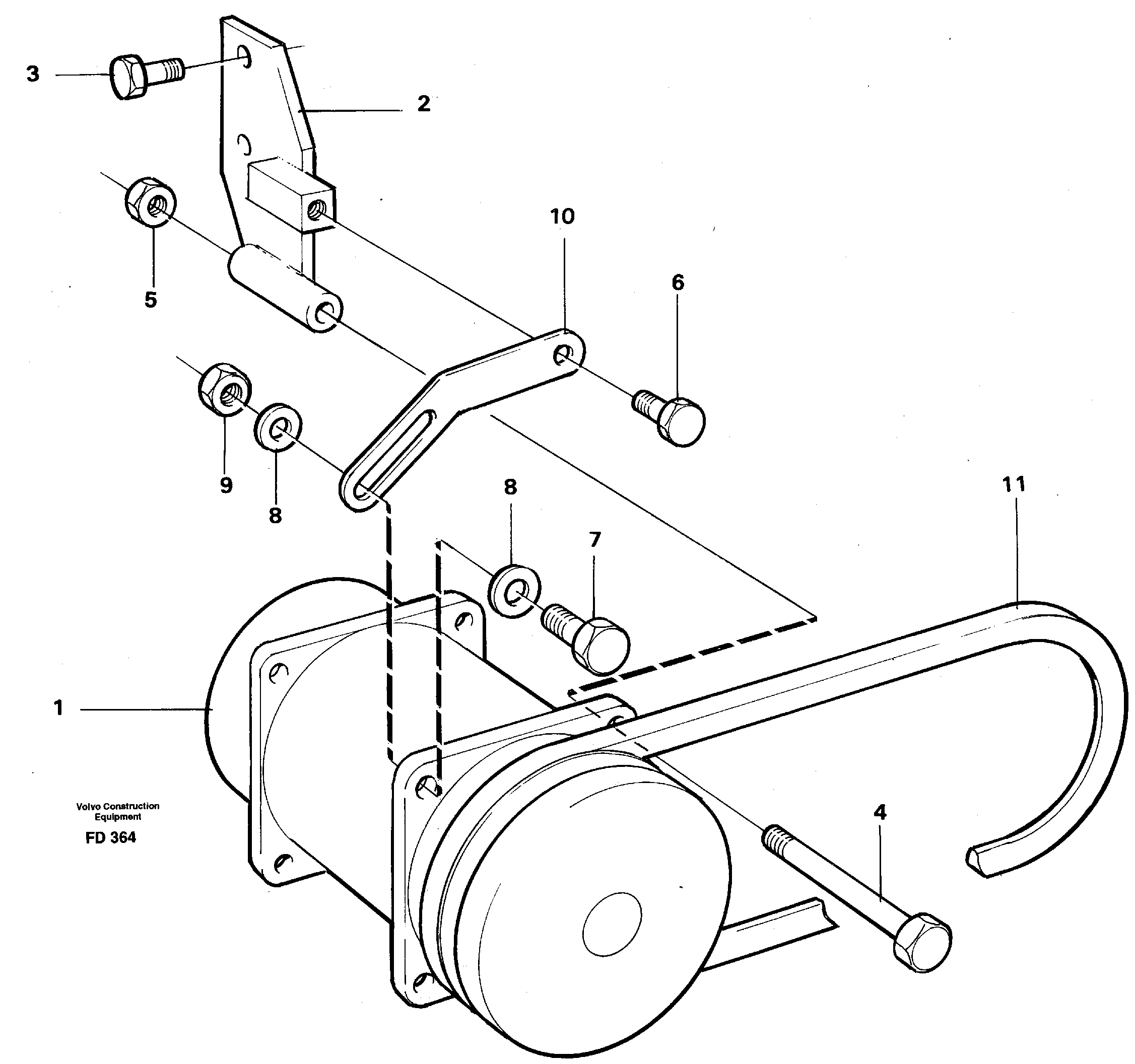 Compressor with fitting parts cooling agent R12  14259538 SER NO -39 — volvo parts diagram