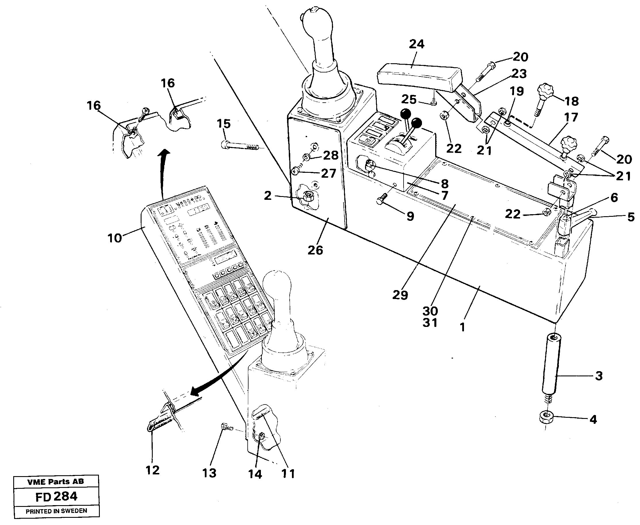 Side panel right — volvo parts diagram
