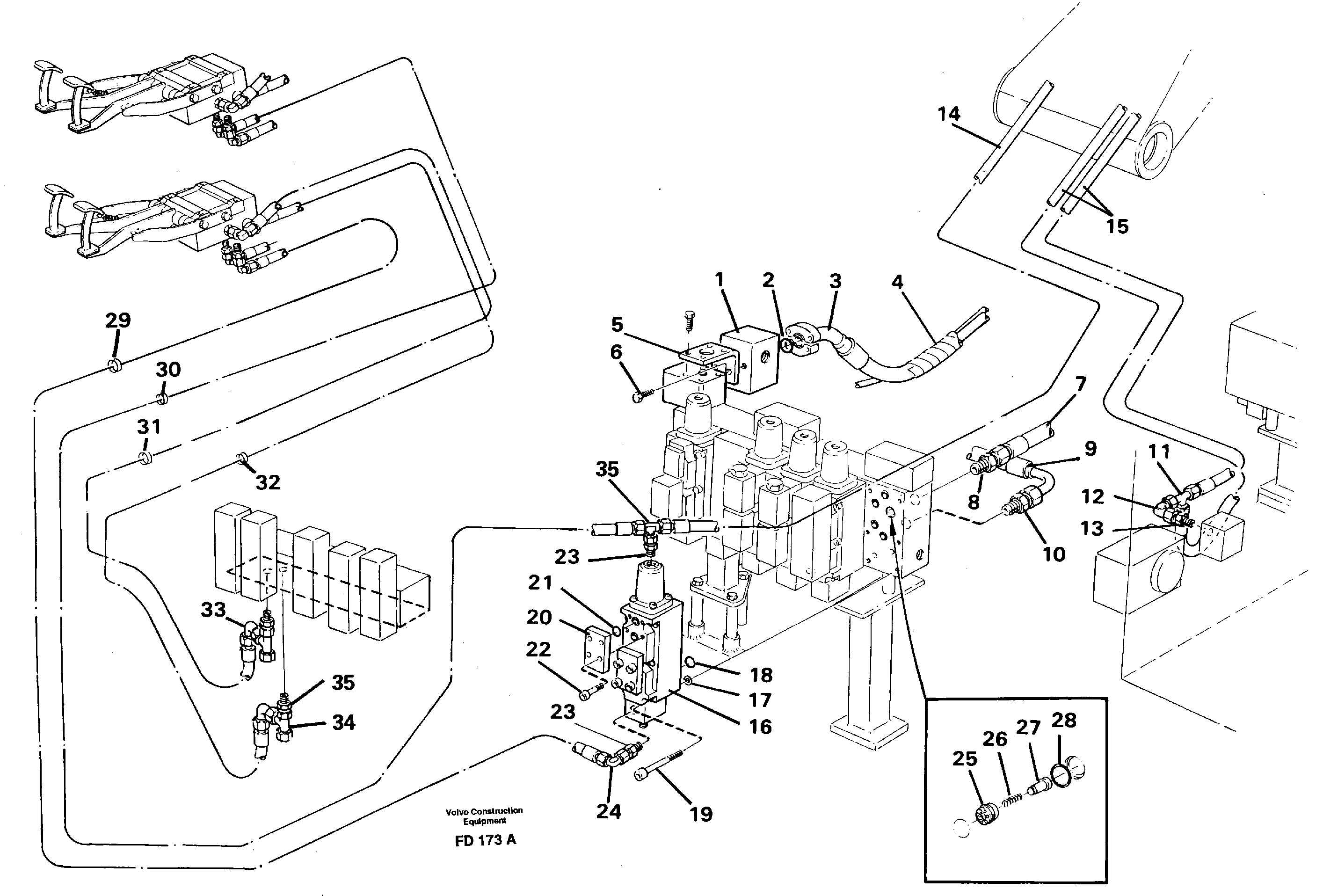 Adjustable boomhydr, base machine  14258255 — volvo parts diagram