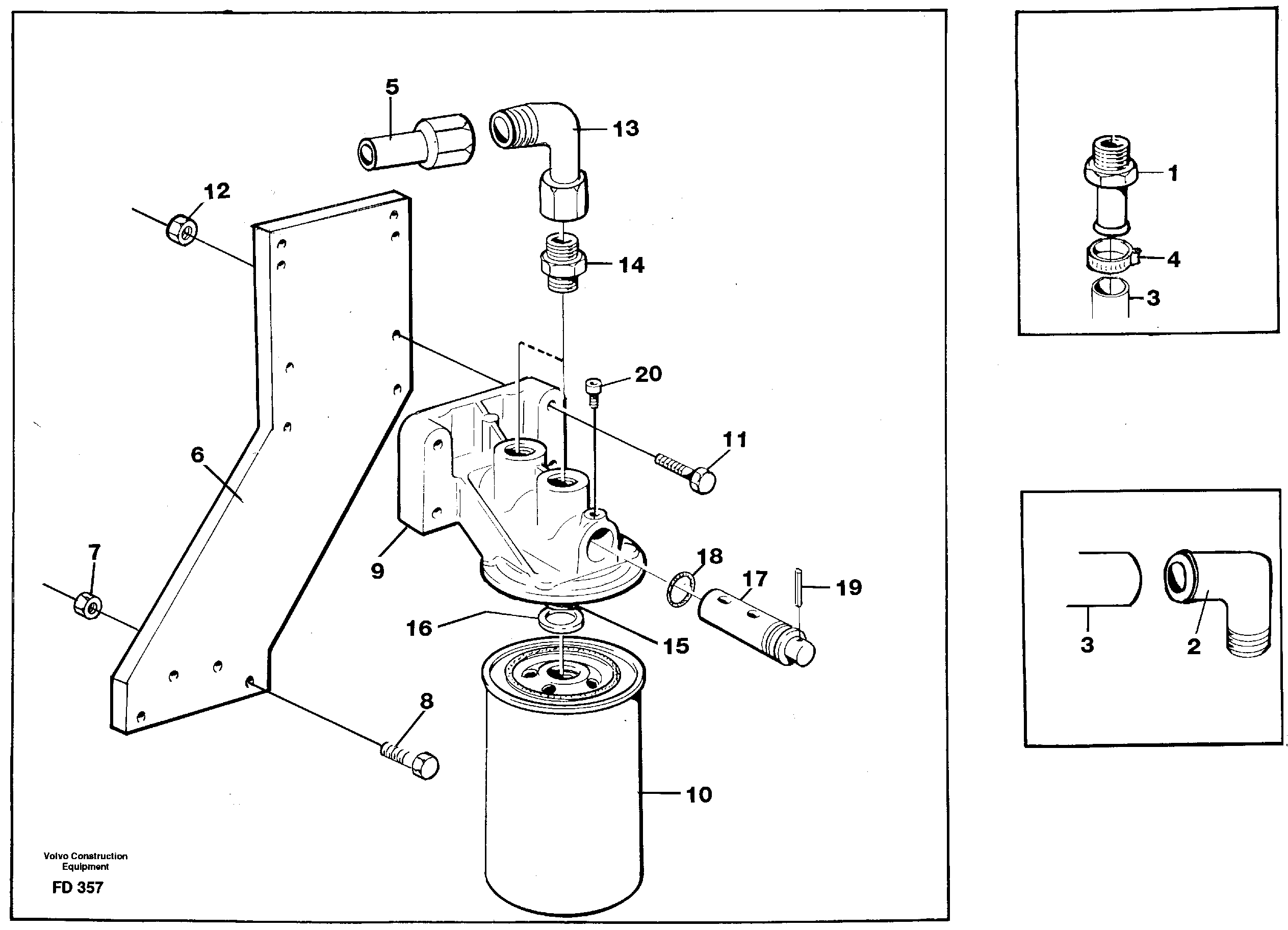 Coolant filter  14261022 — volvo parts diagram