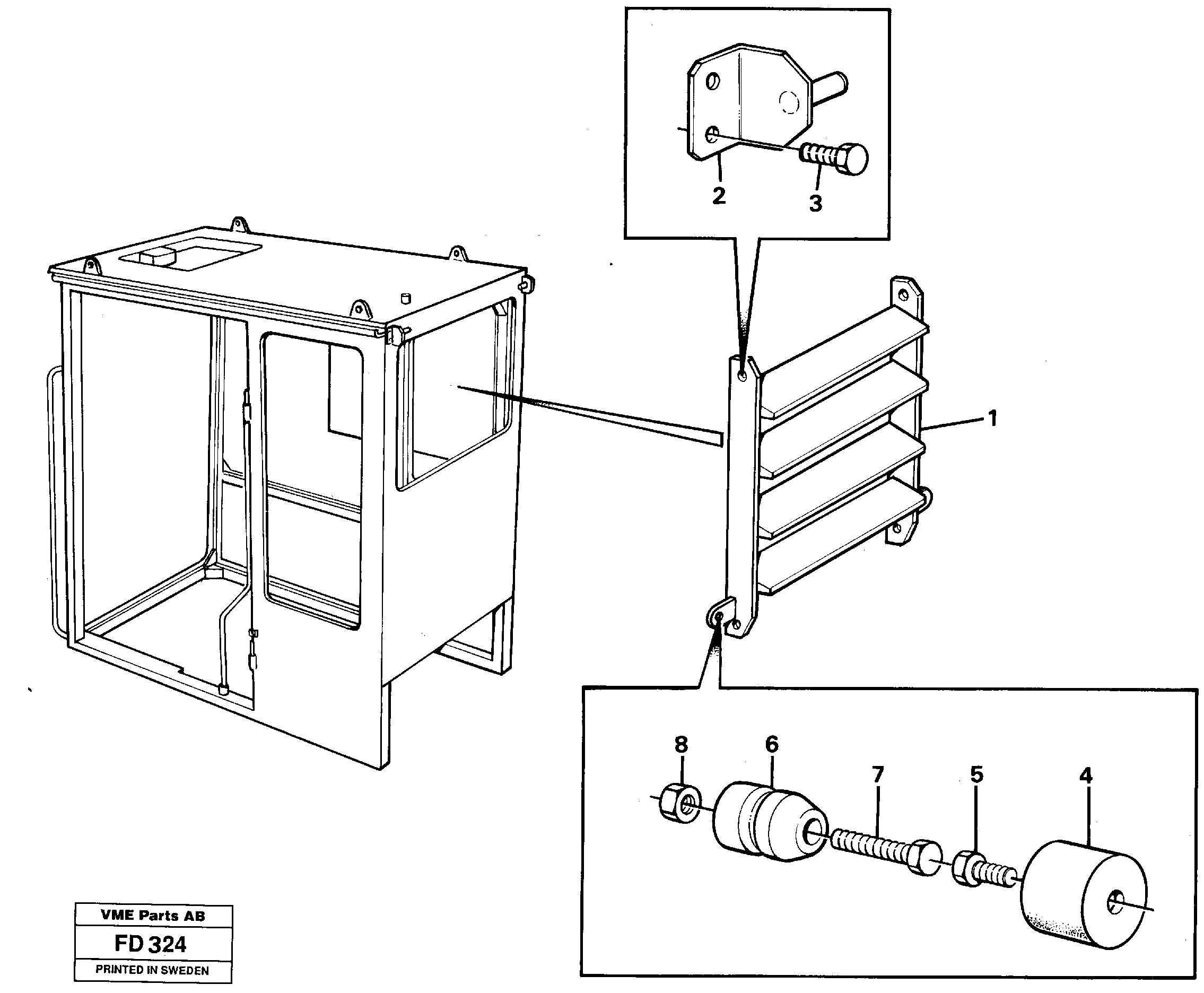 Jalusi,rear window  14250379 — volvo parts diagram