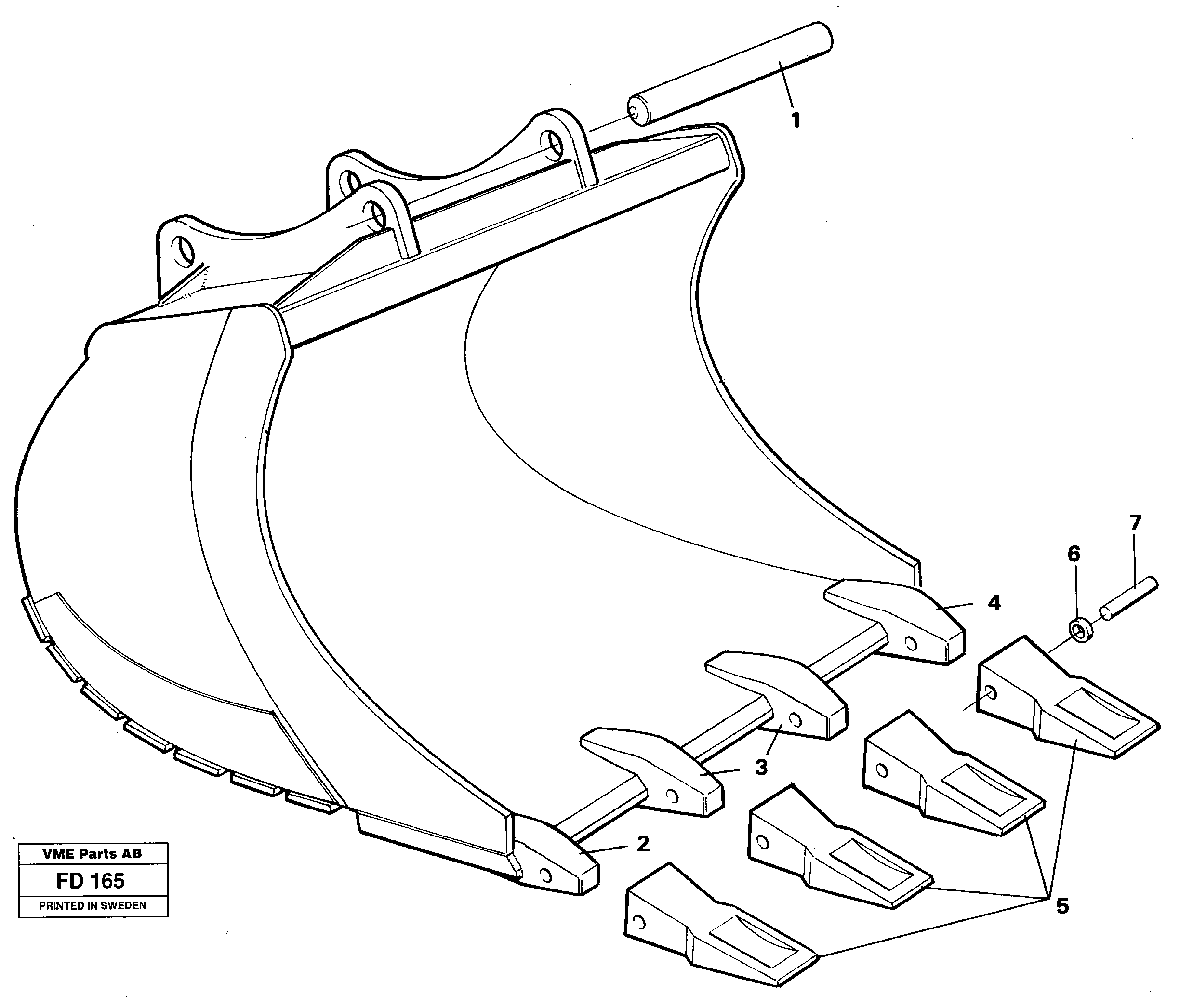 Buckets for Quickfit withplate cutting edges  14259265 14259266 14262956 14253077 — volvo parts diagram