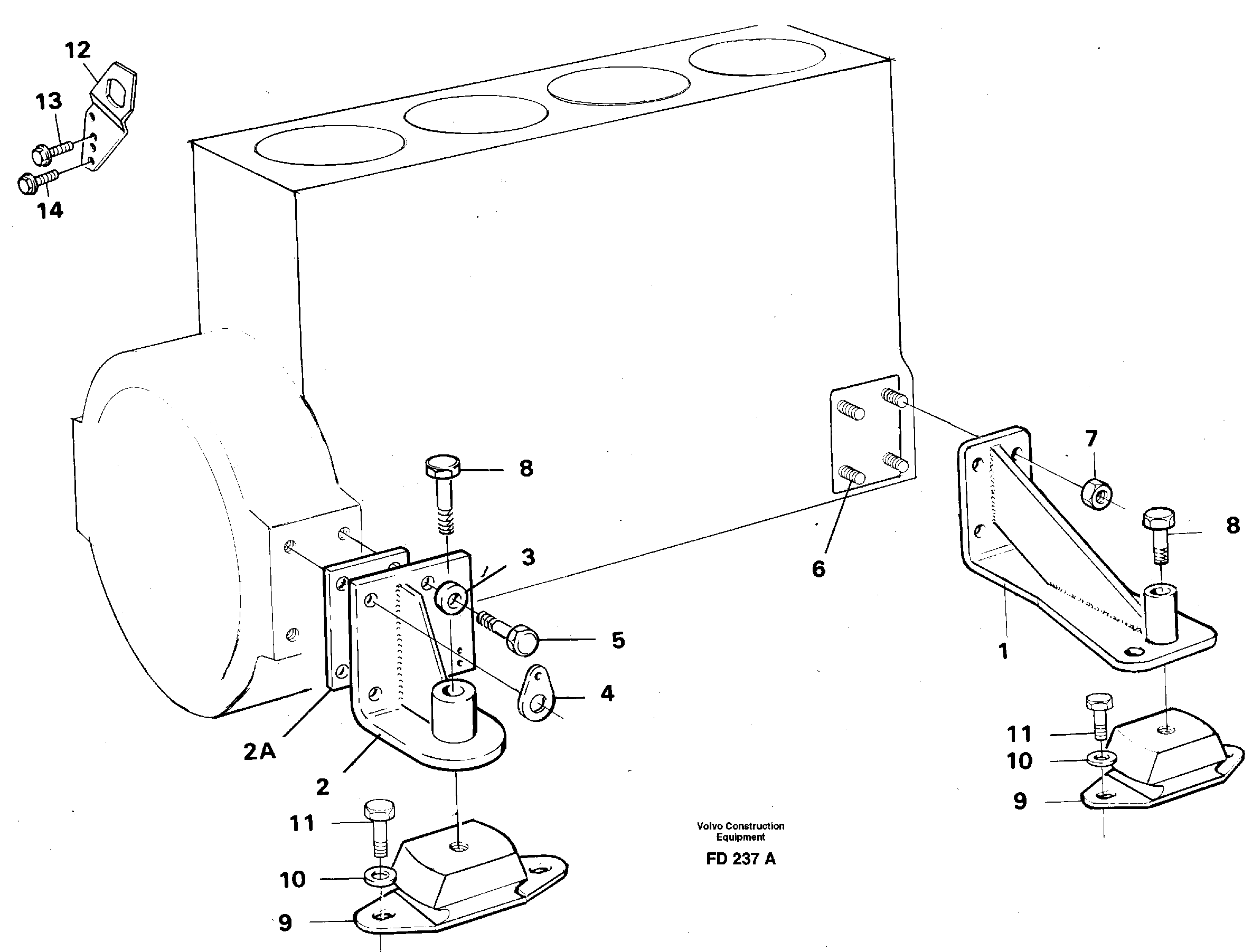 Engine mounting — volvo parts diagram