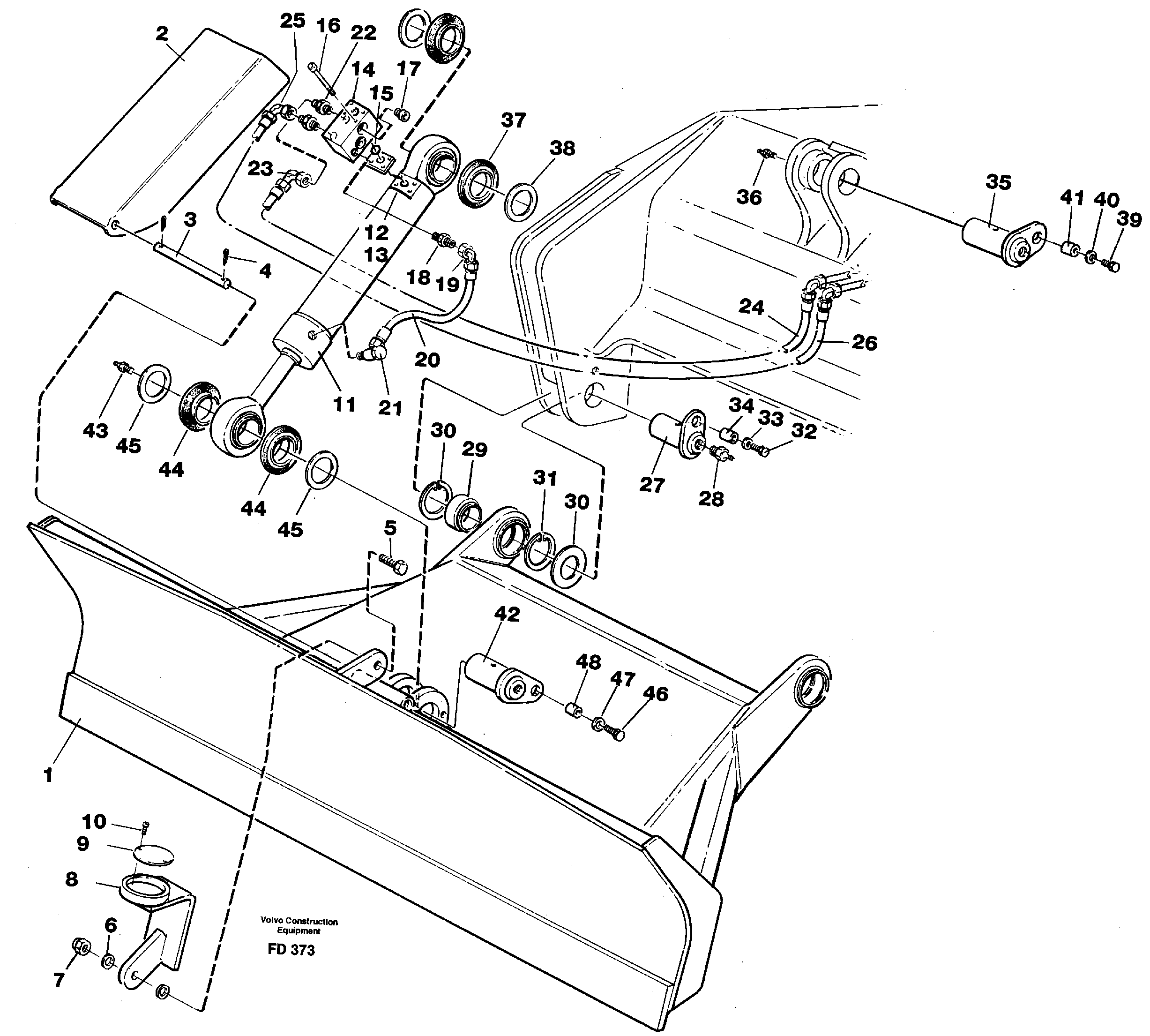 Dozer blade,rear  14251271,14263084 — volvo parts diagram