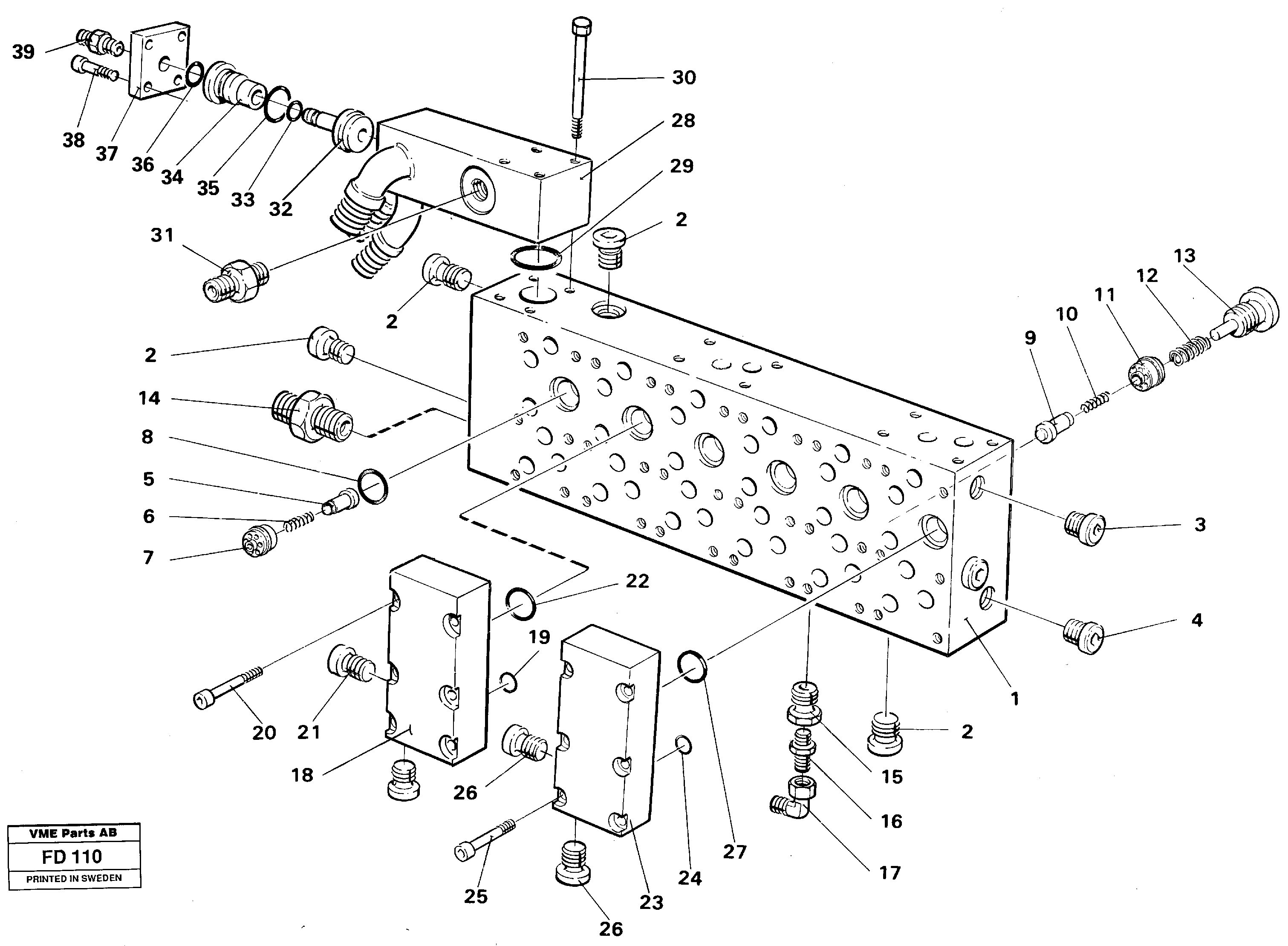 Main valve assembly block — volvo parts diagram