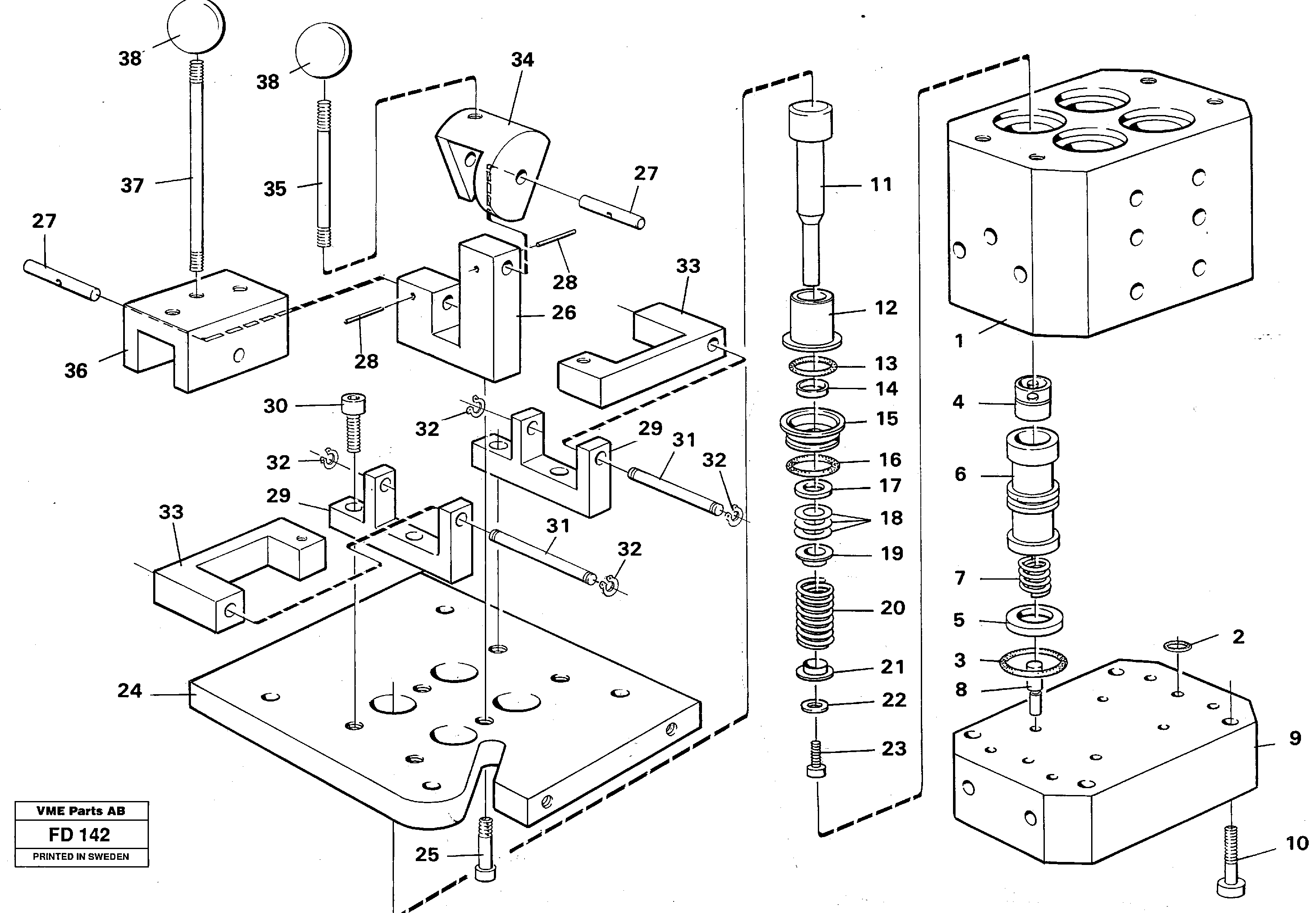 Control pressure valve — volvo parts diagram
