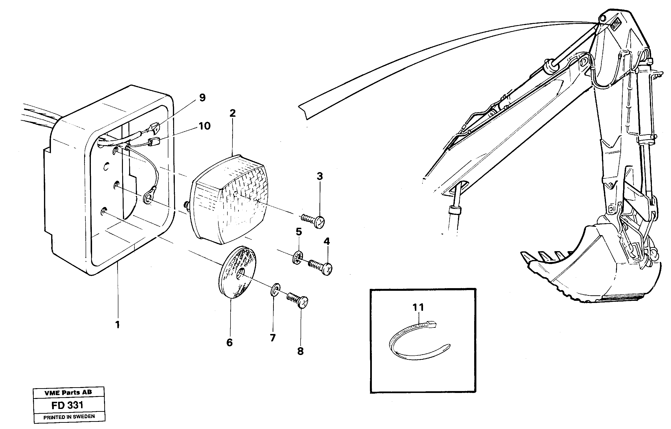 Side marking lamp  14263749 — volvo parts diagram