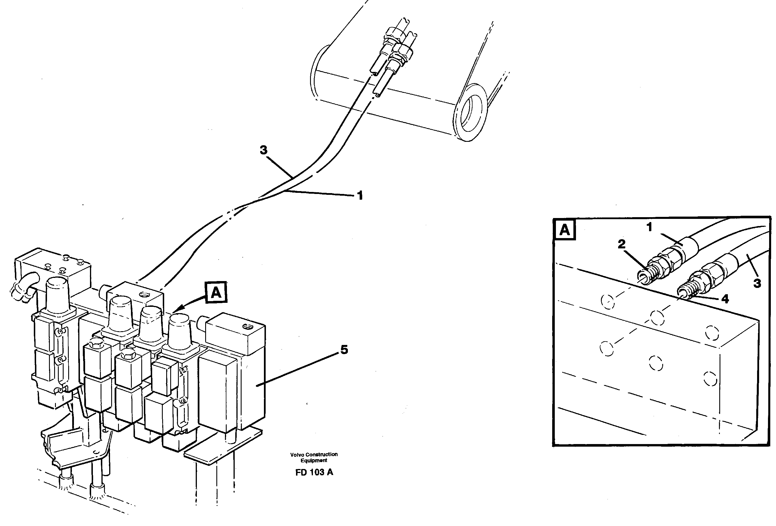 Hydraulic system,bucket — volvo parts diagram