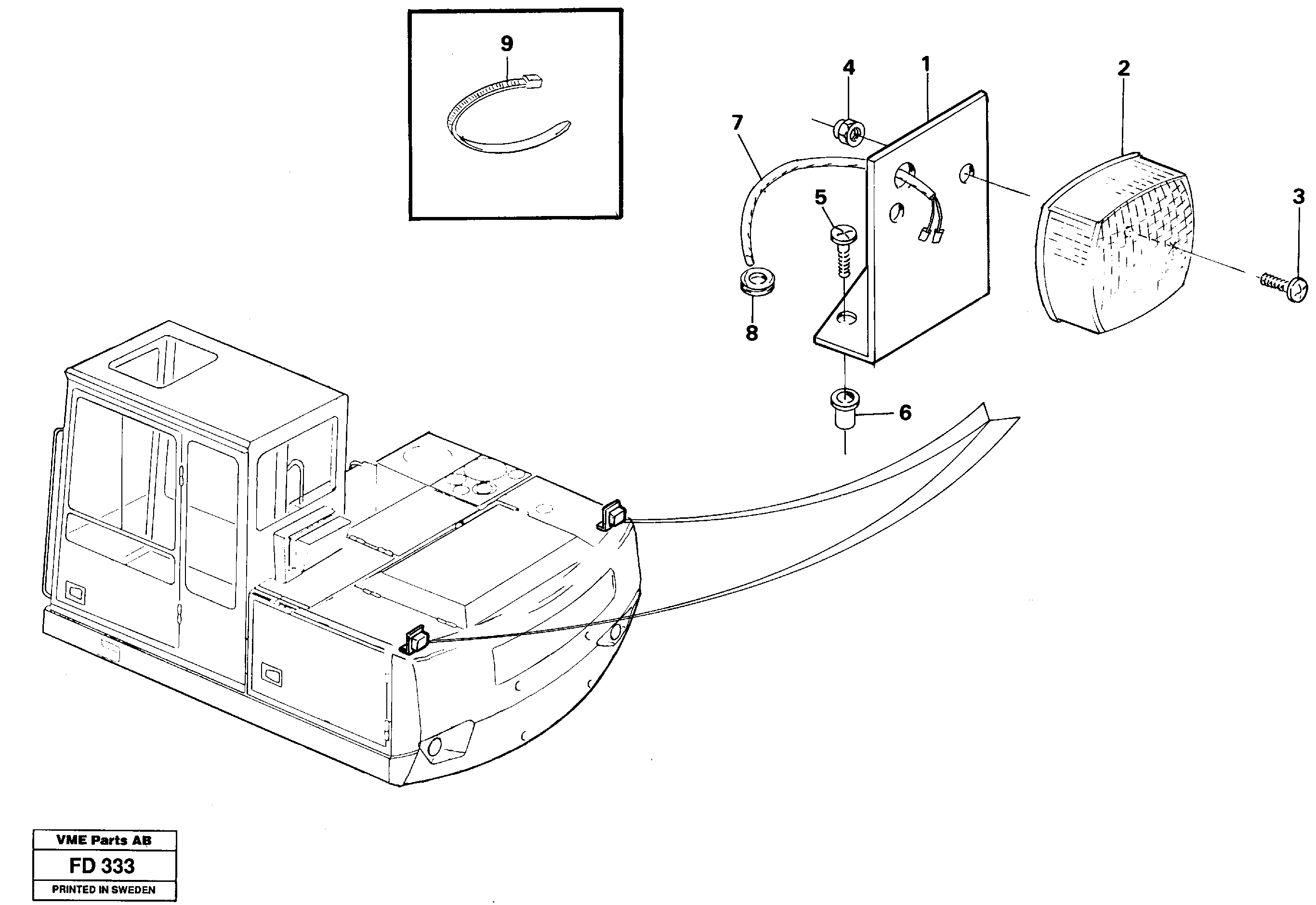 Lighting, rear  14254903 — volvo parts diagram