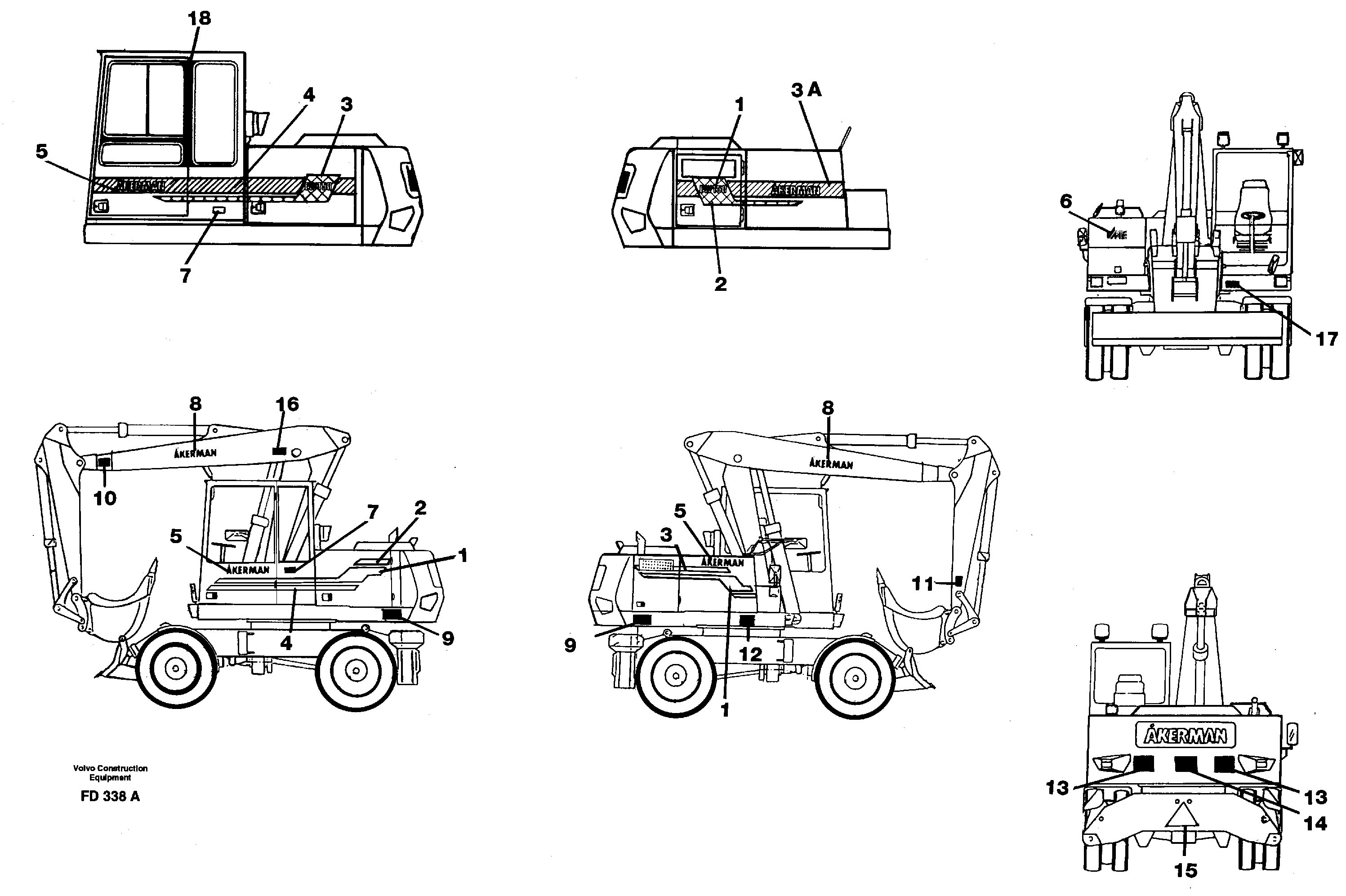Sign plates and transfer,outer location — volvo parts diagram