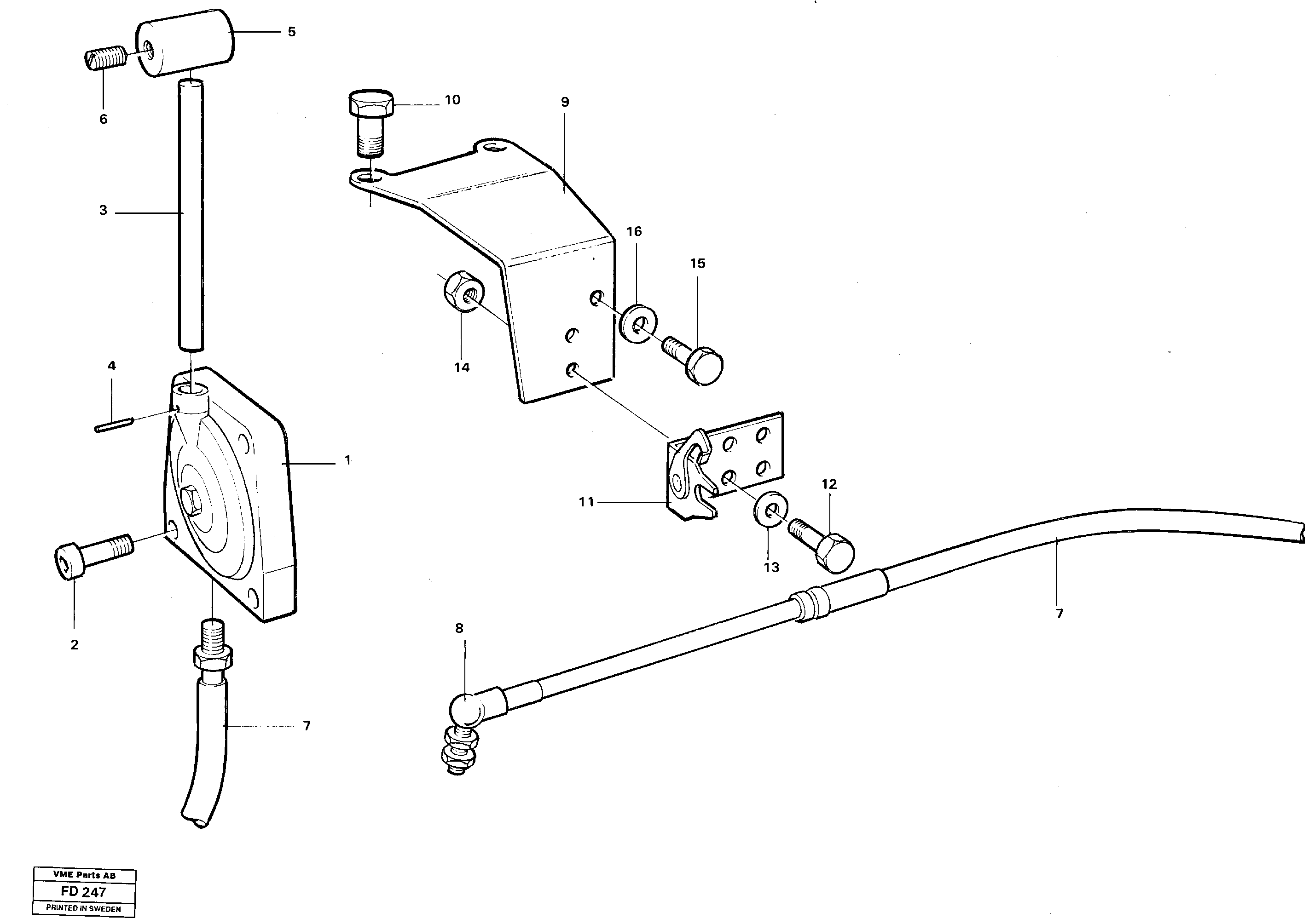 Throttle control — volvo parts diagram