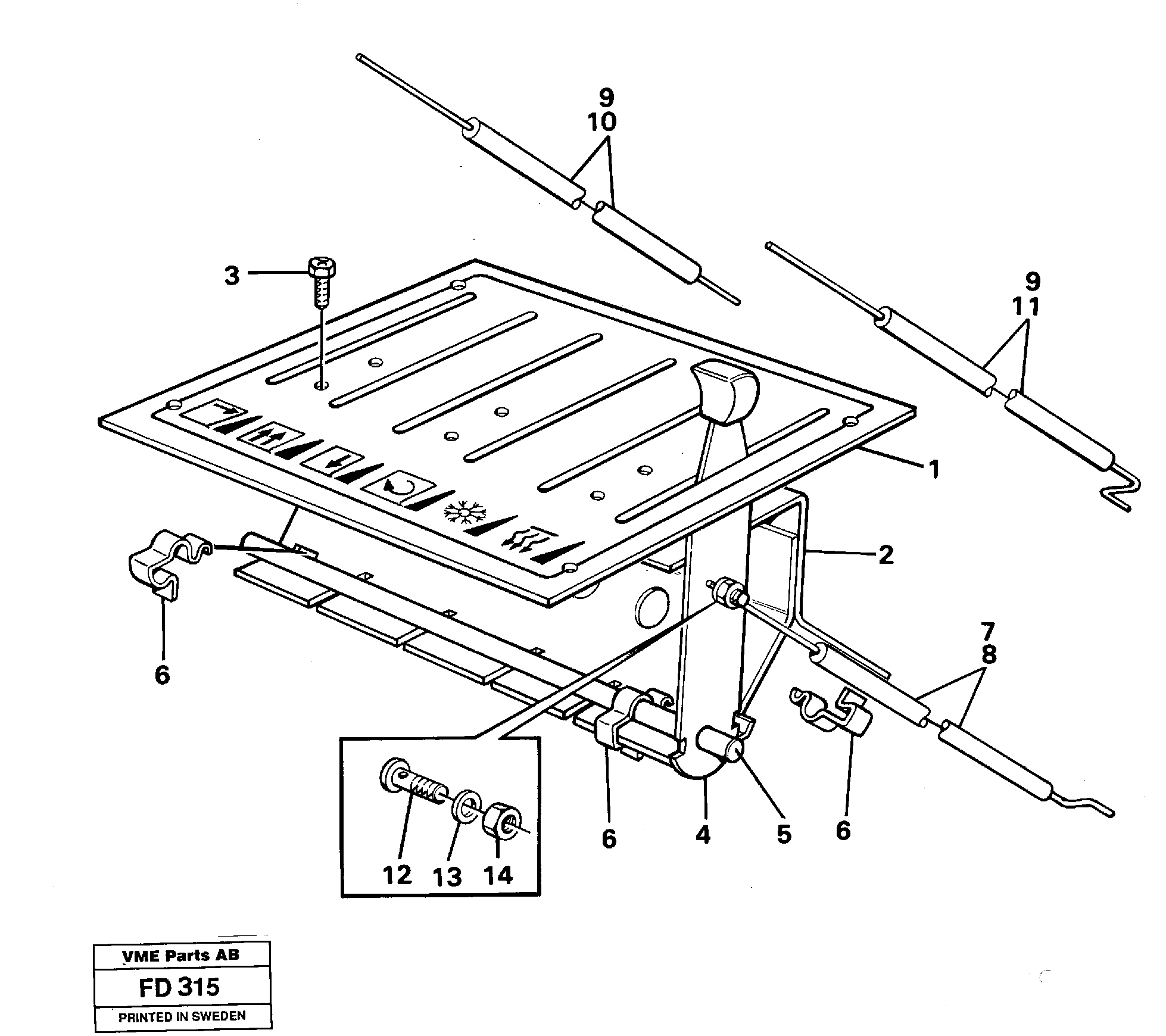 Heater control — volvo parts diagram
