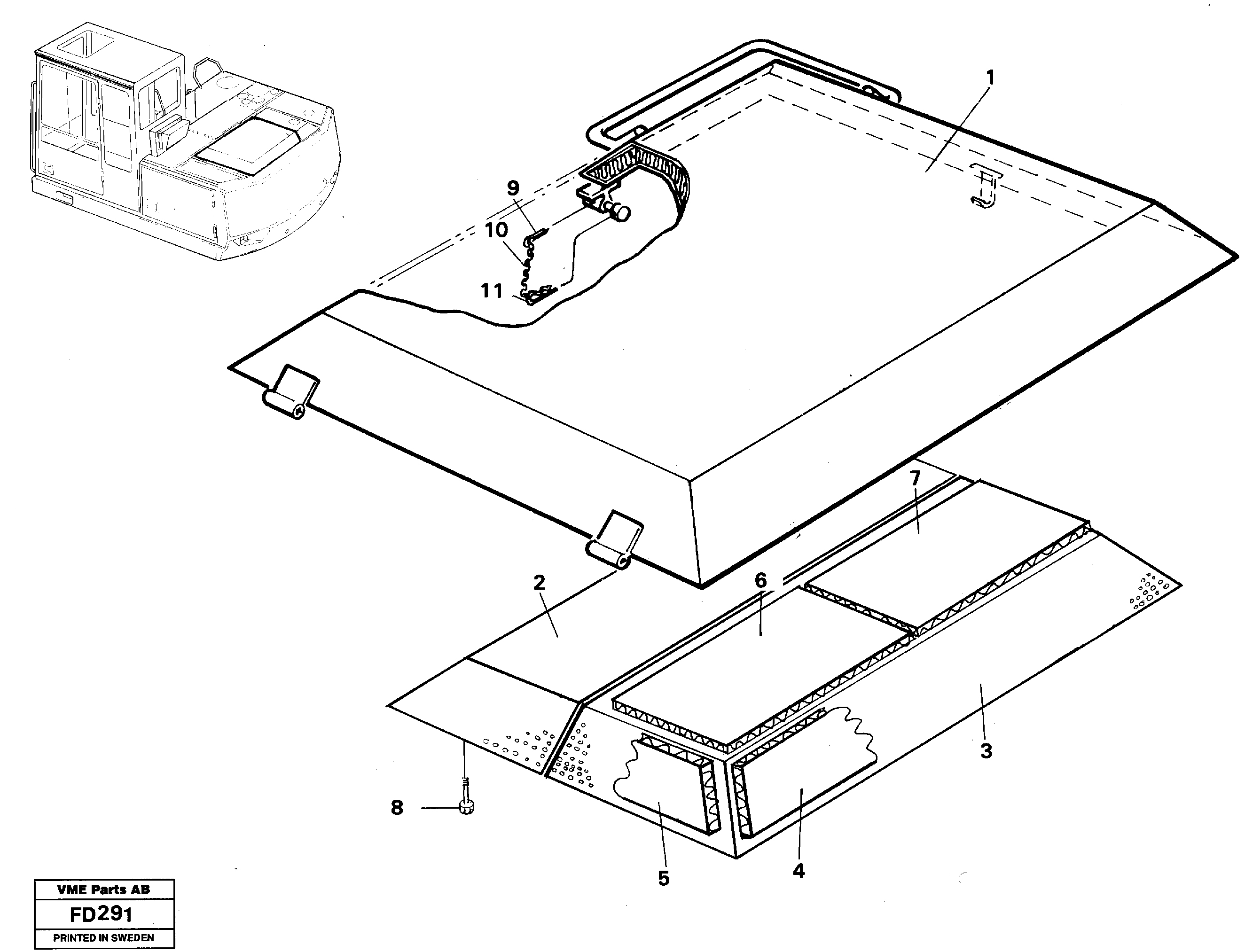 Hatch, engine — volvo parts diagram