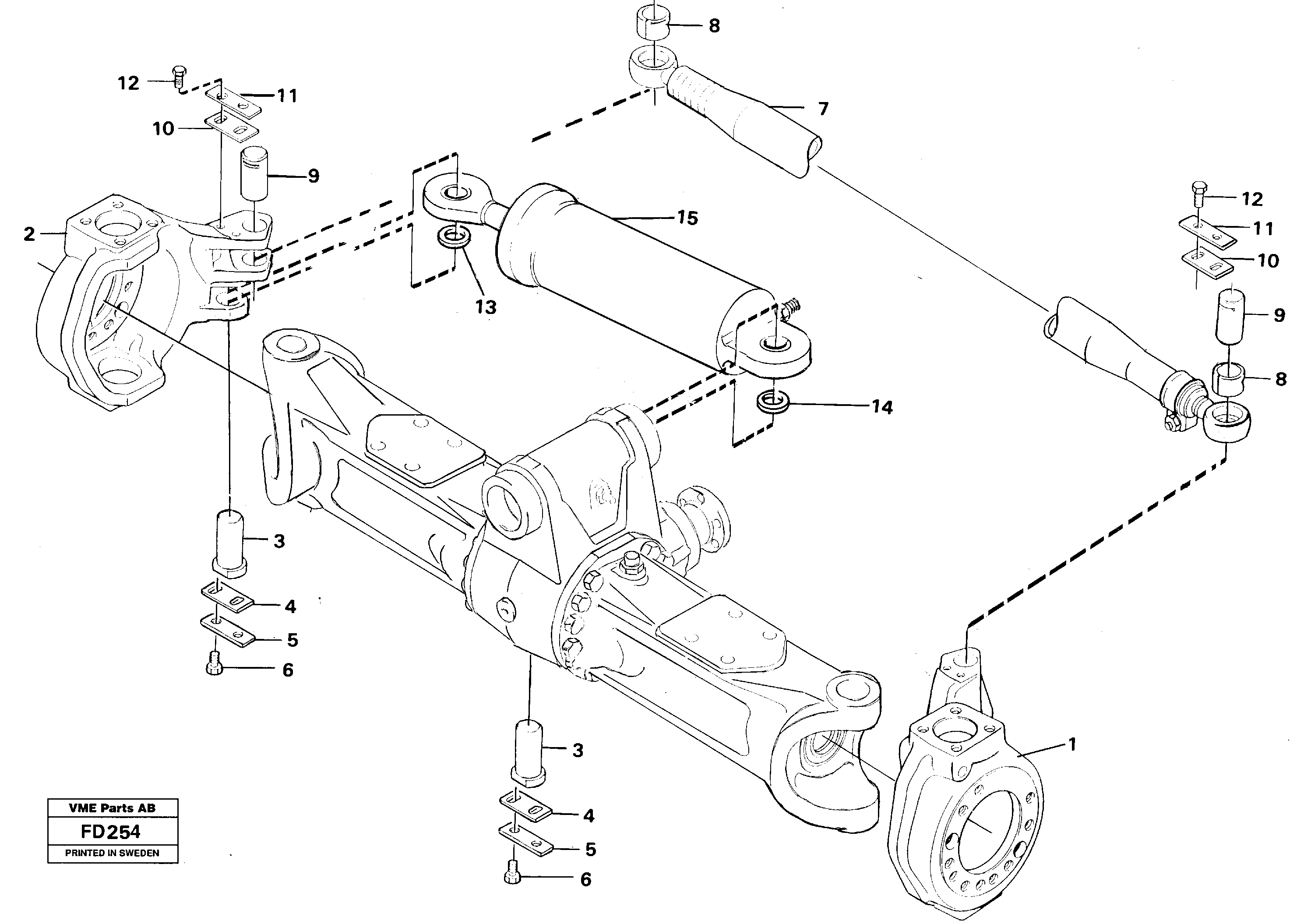 Knuckle ret and parallel stay — volvo parts diagram