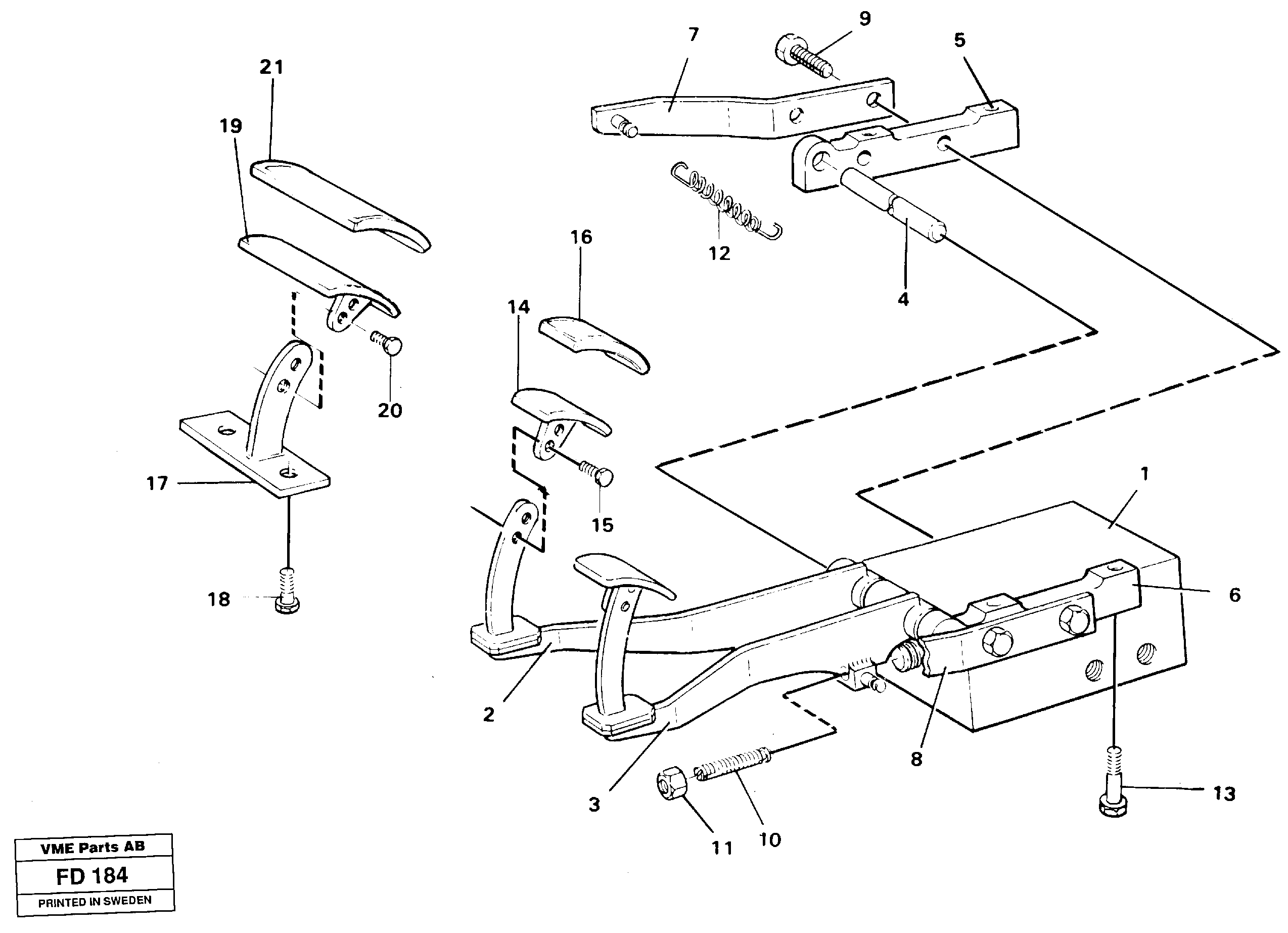 Pedal valve with foot rest — volvo parts diagram