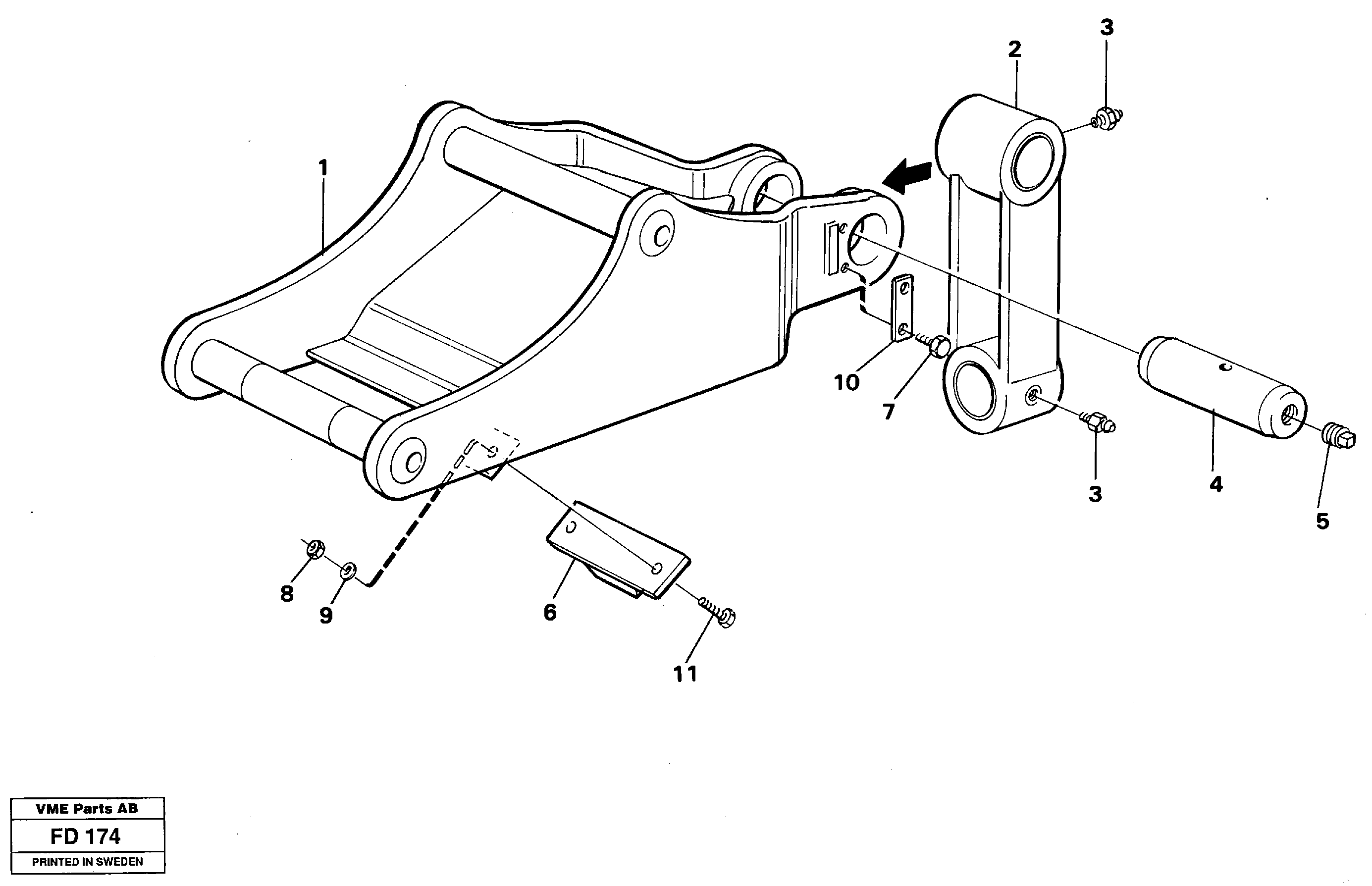 Clamshell rest  14259271 — volvo parts diagram