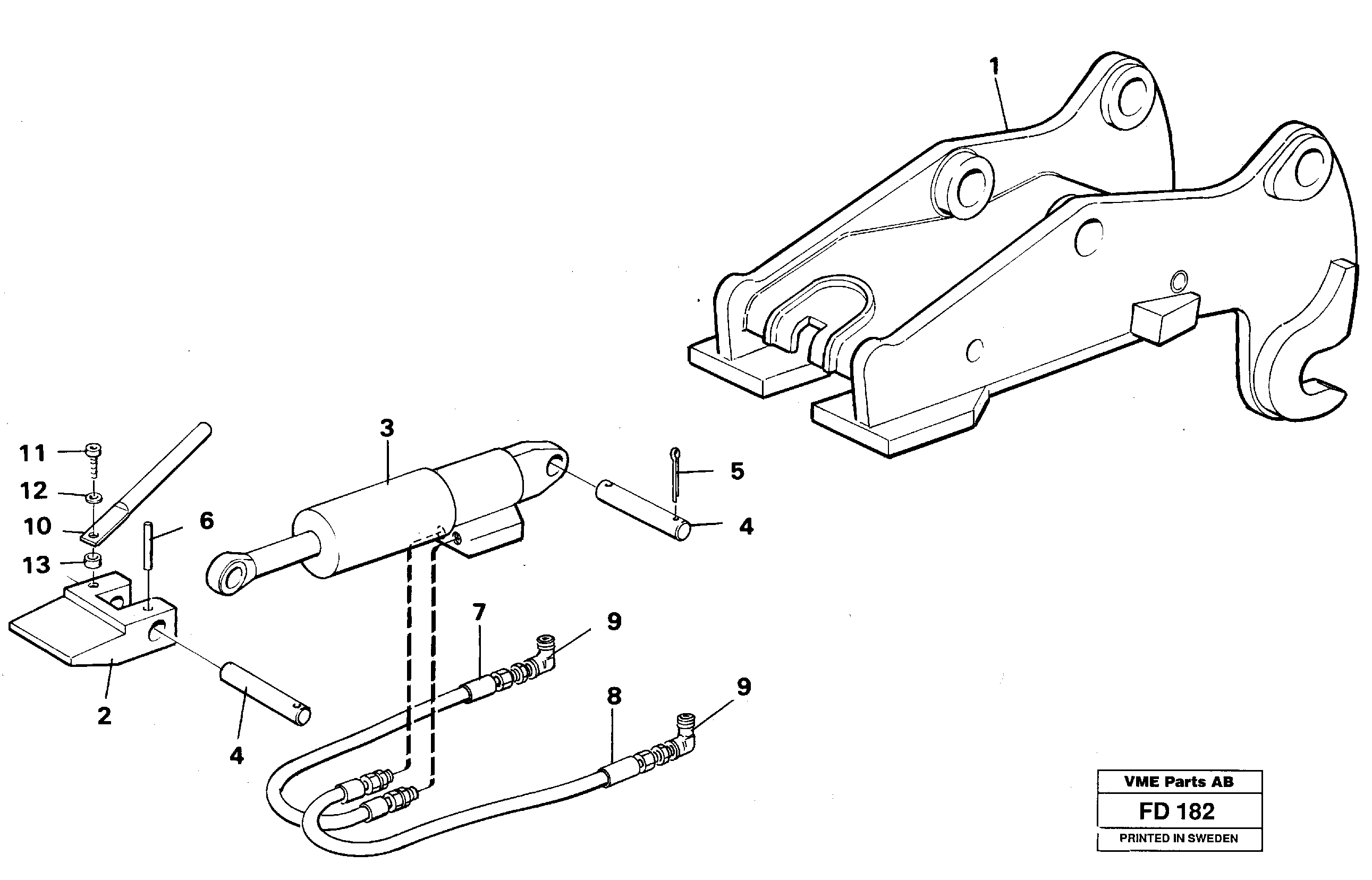 Quickfit, hydraulic  14262415 — volvo parts diagram