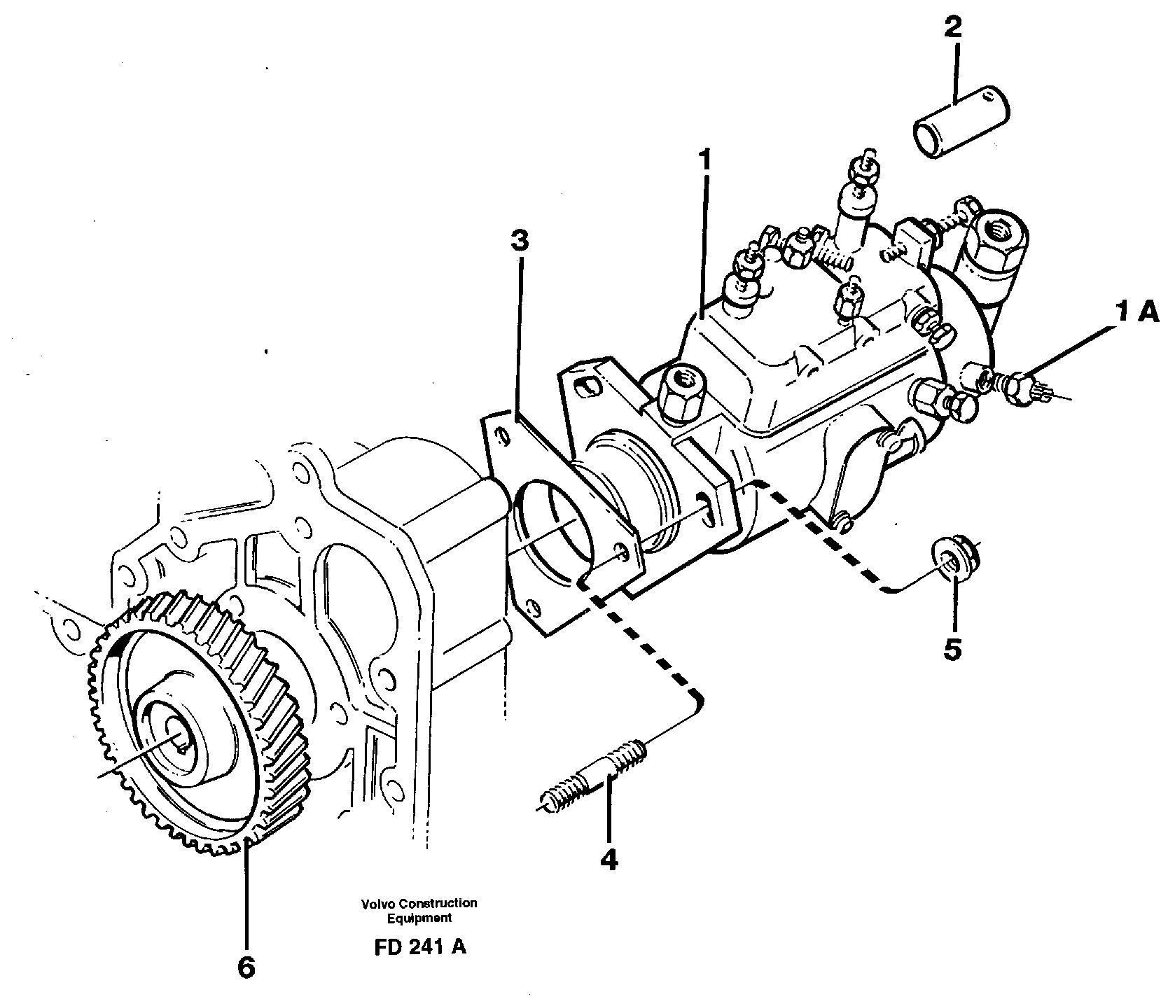 Fuel injection pump, mounting — volvo parts diagram