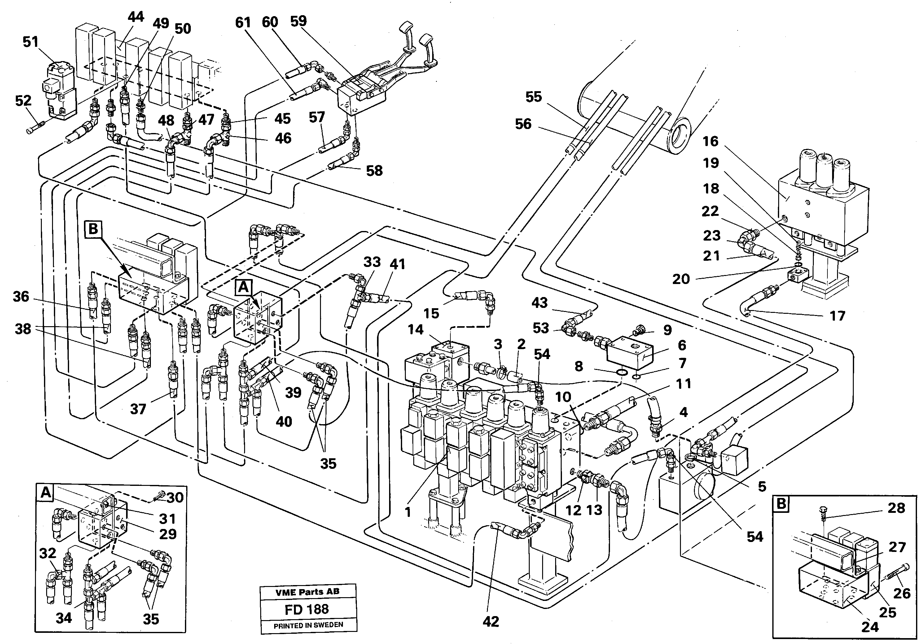 Grab bucket, adjustable boom base machine  14258387 — volvo parts diagram