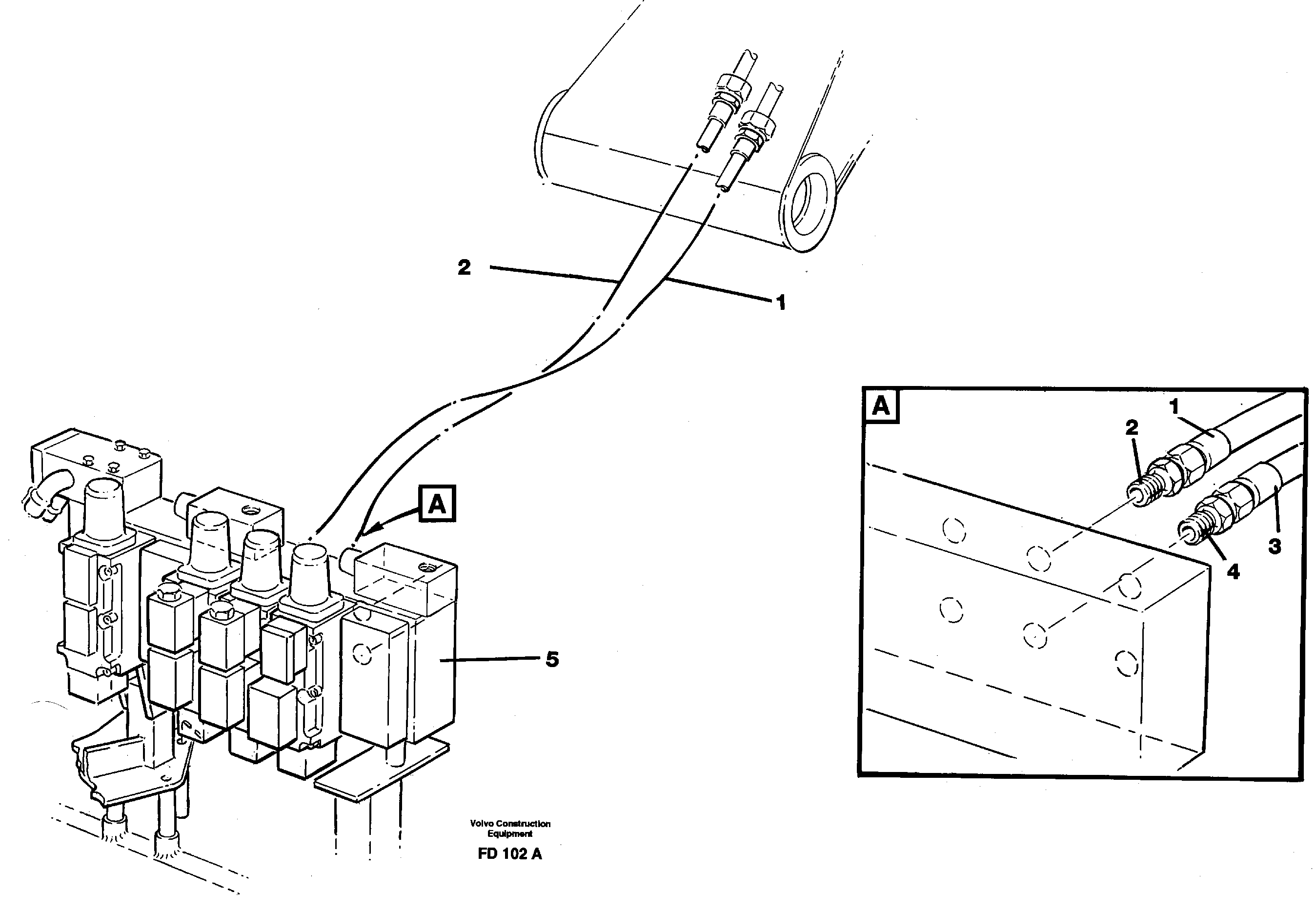 Hydraulic system, dipper arm — volvo parts diagram