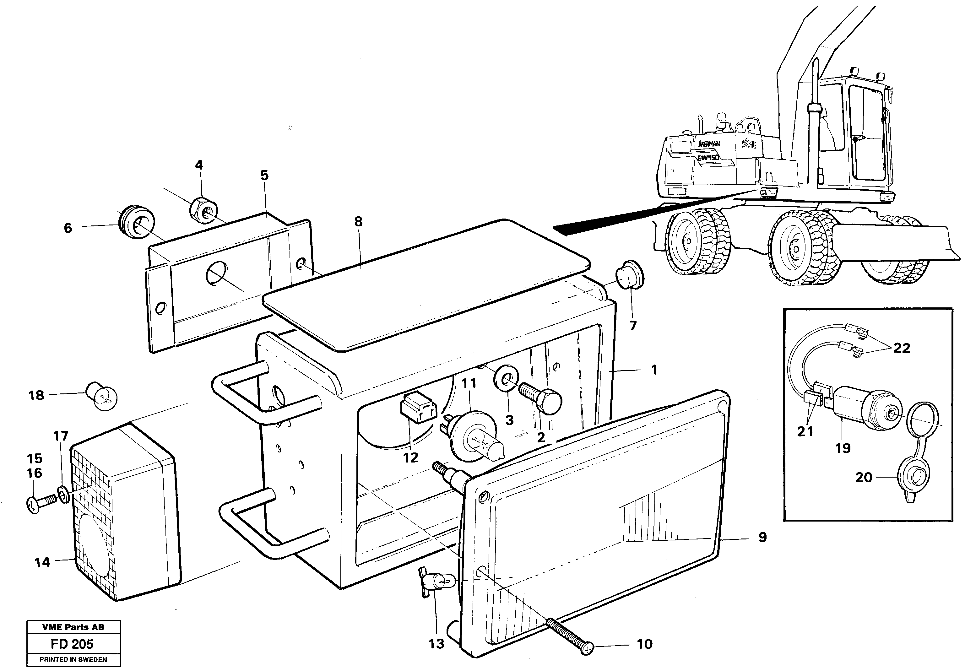 Headlamp — volvo parts diagram