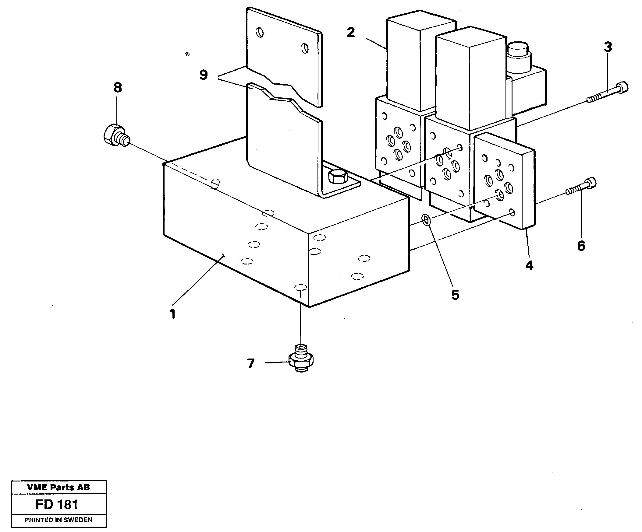 Electric valve block — volvo parts diagram
