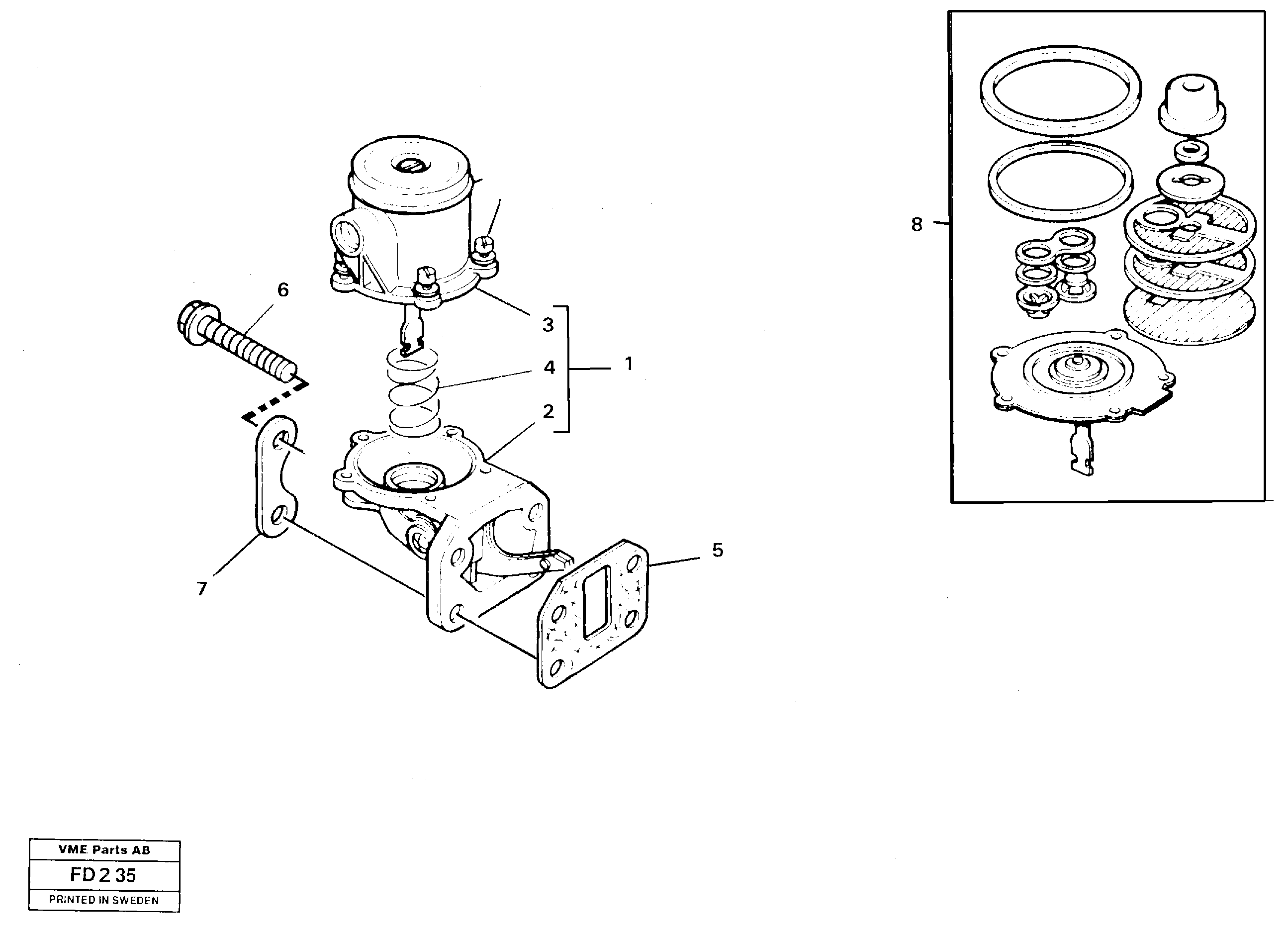 Feed pump — volvo parts diagram