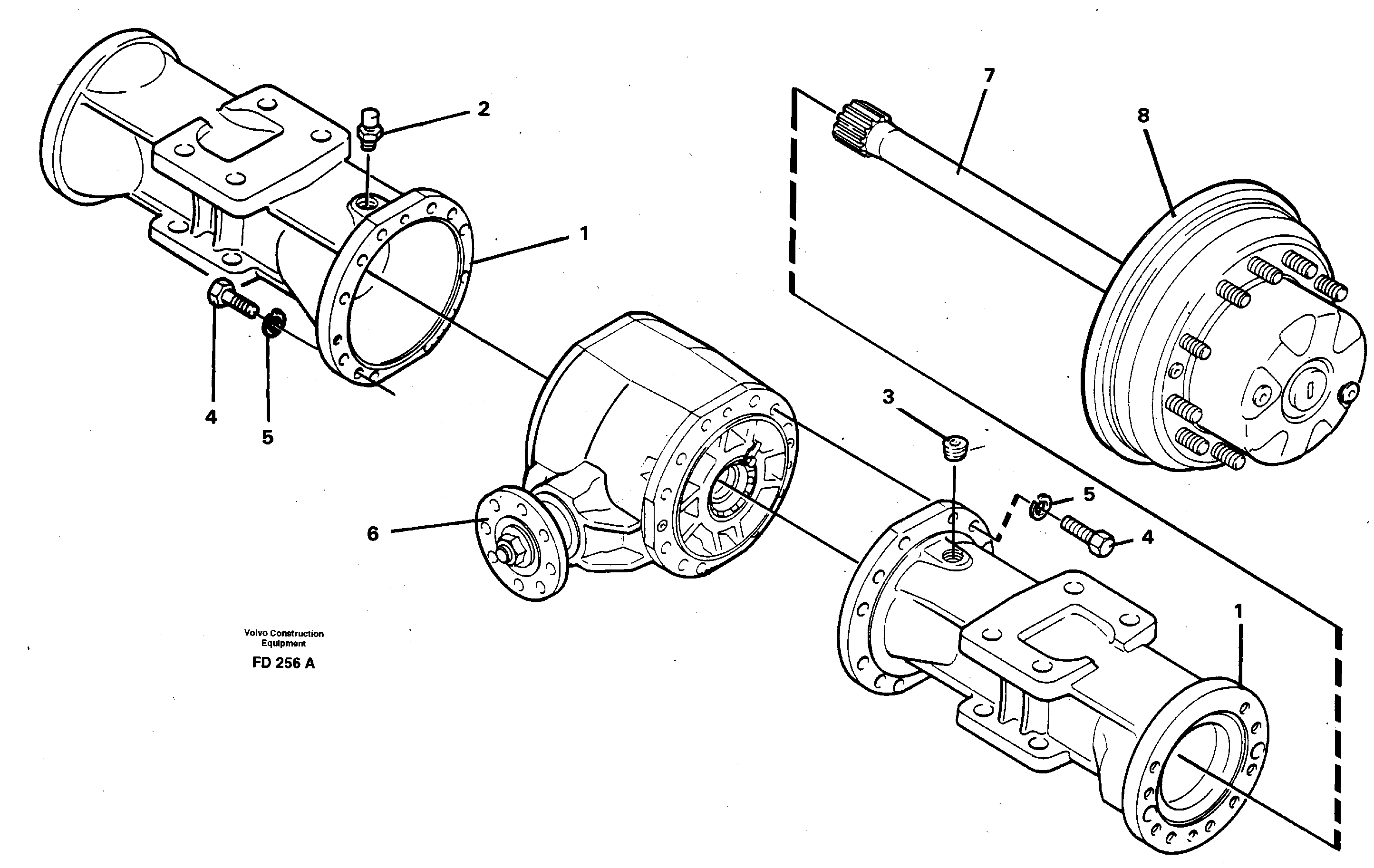 Axle beam — volvo parts diagram