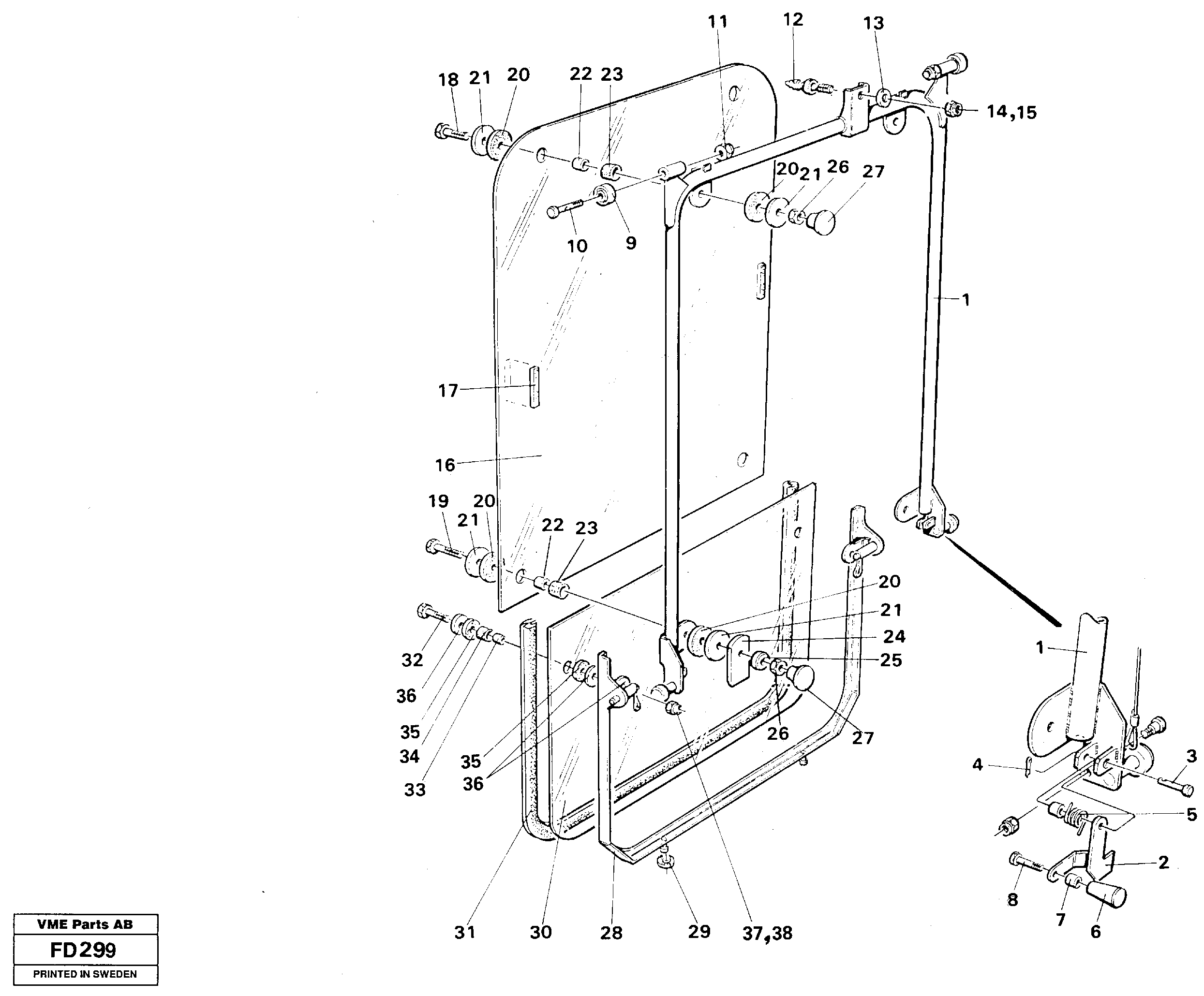 Front window — volvo parts diagram