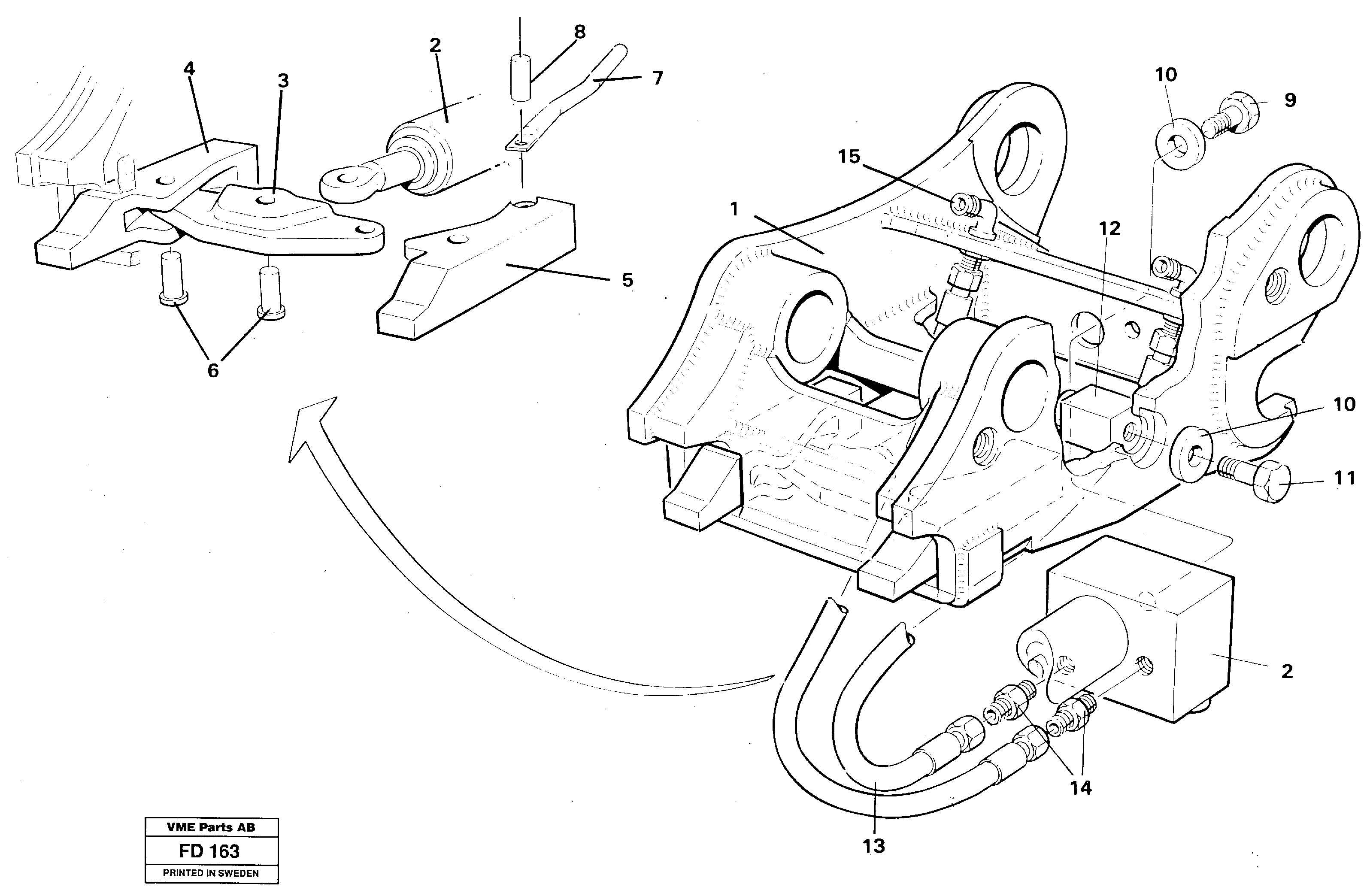 Quickfit, hydraulic  14259264 — volvo parts diagram
