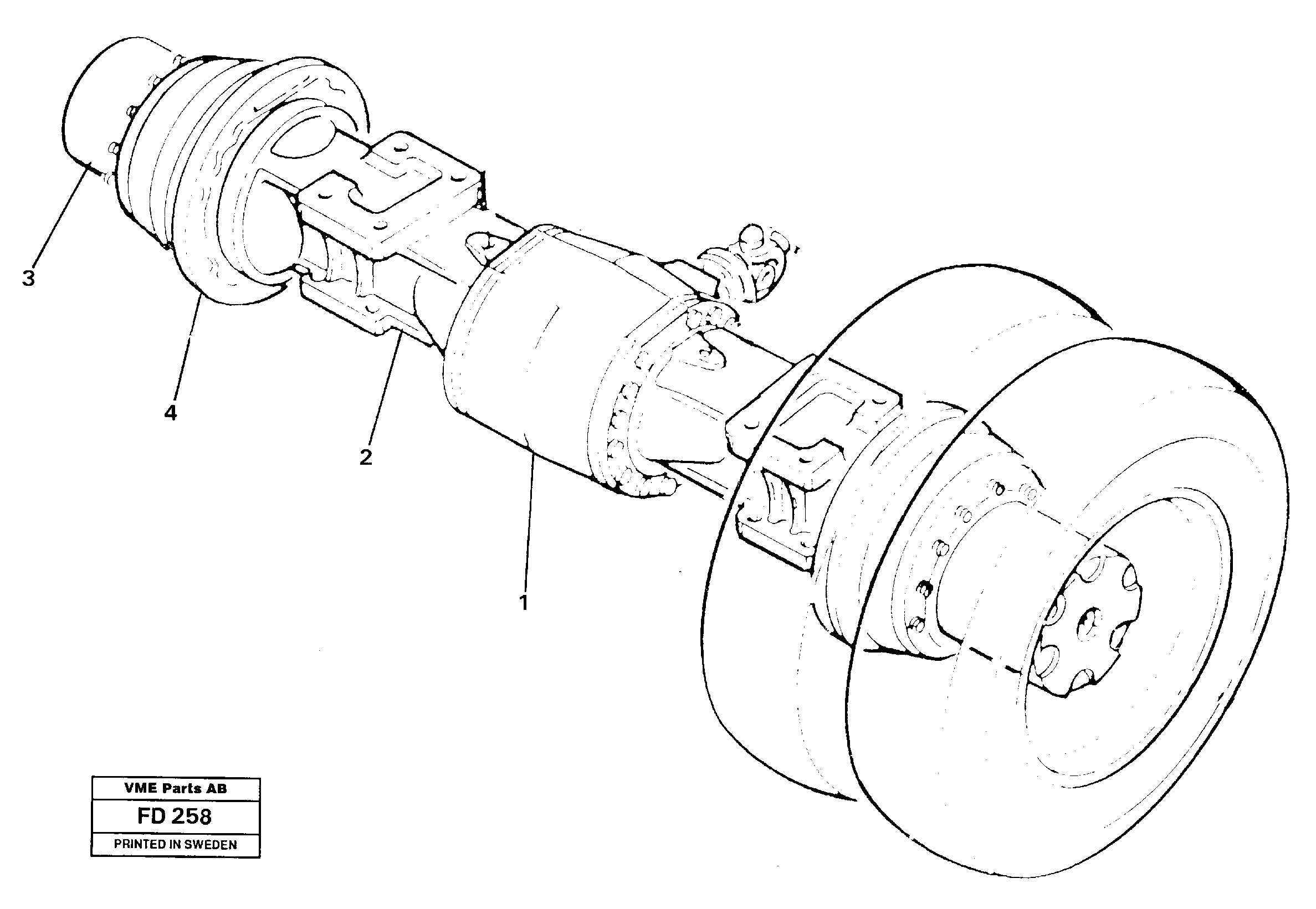 Rear axle — volvo parts diagram