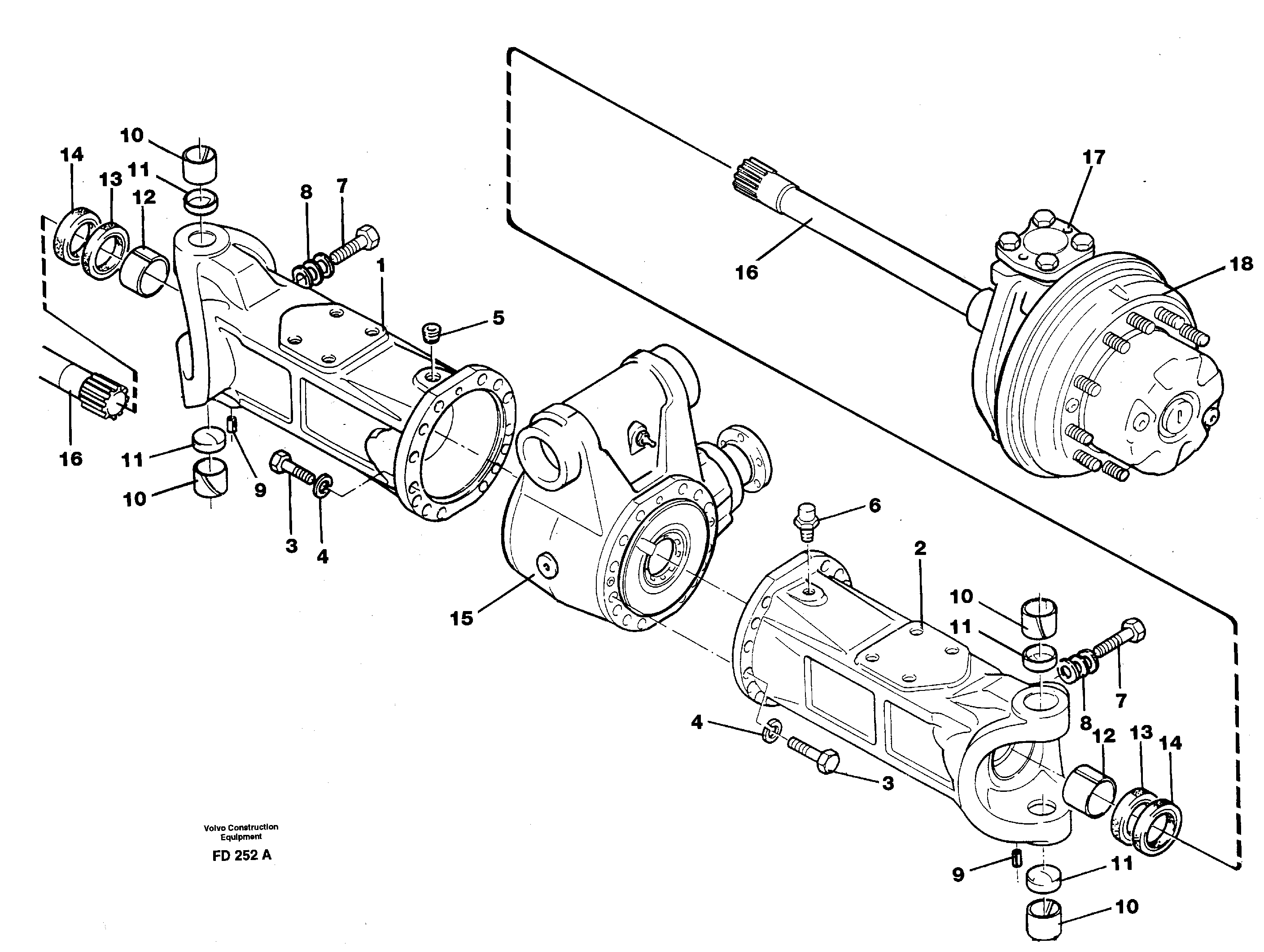 Axle beam — volvo parts diagram