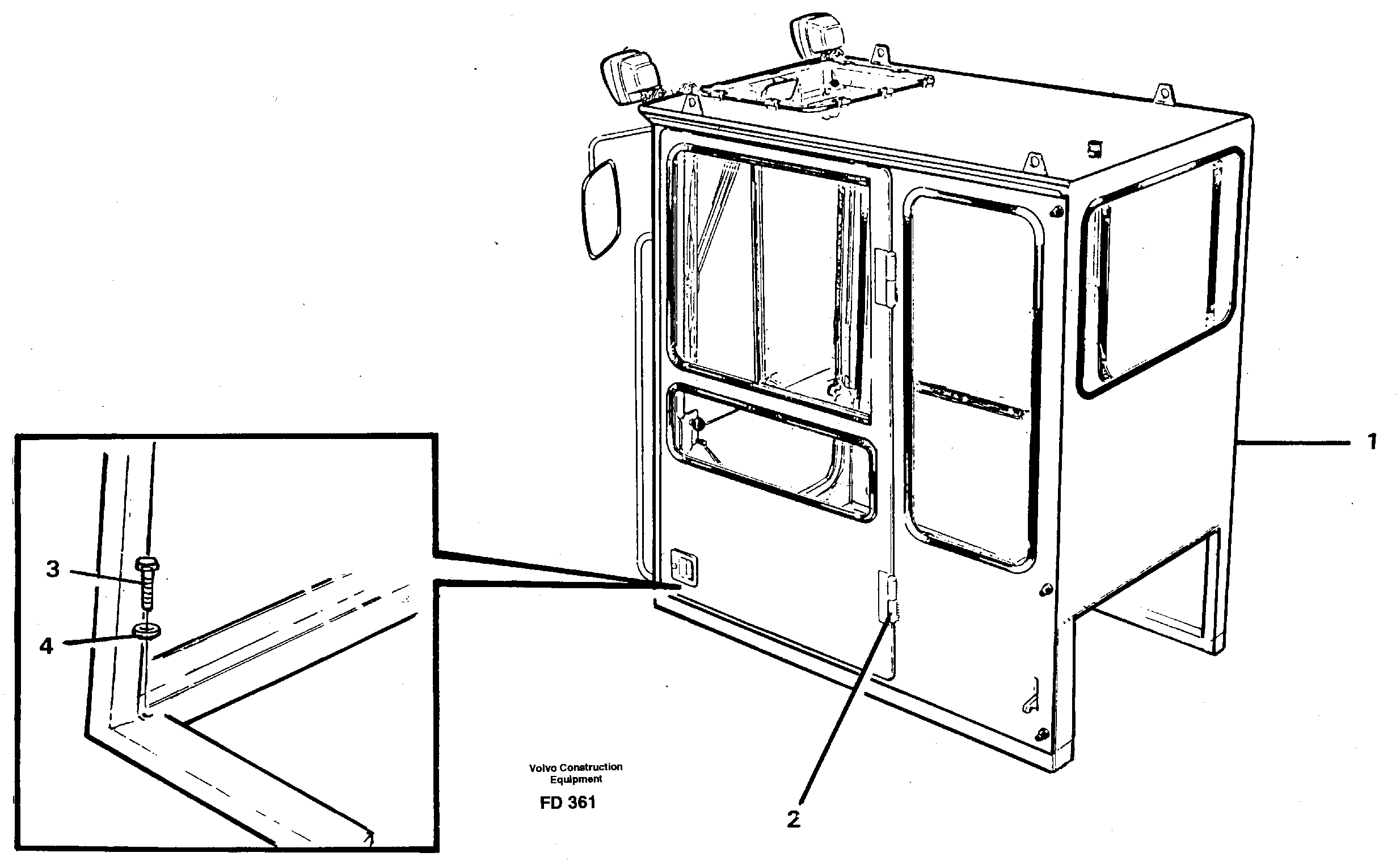 Operator's cab — volvo parts diagram