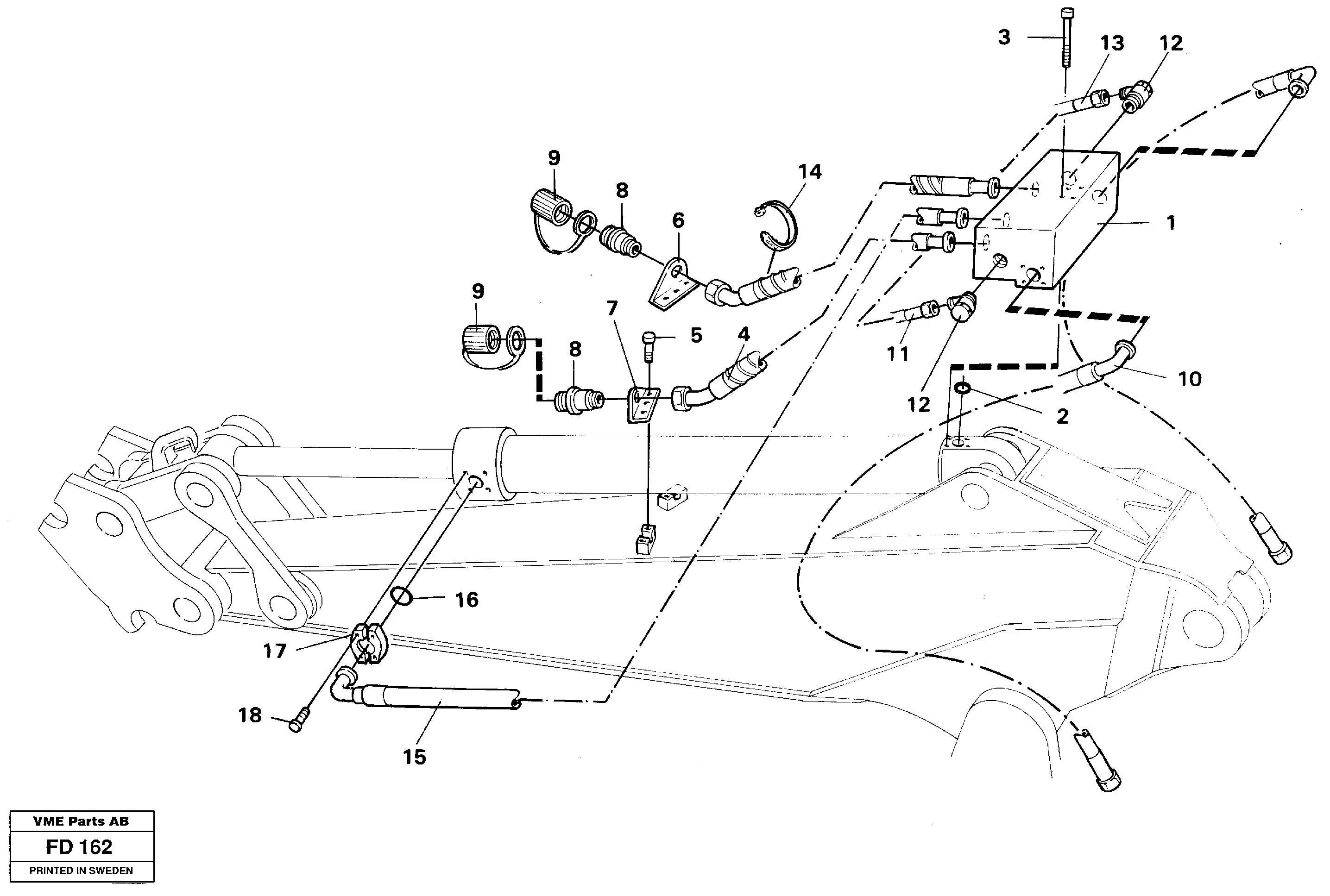 Grab bucket,equipment, dipper arm  14259547 — volvo parts diagram